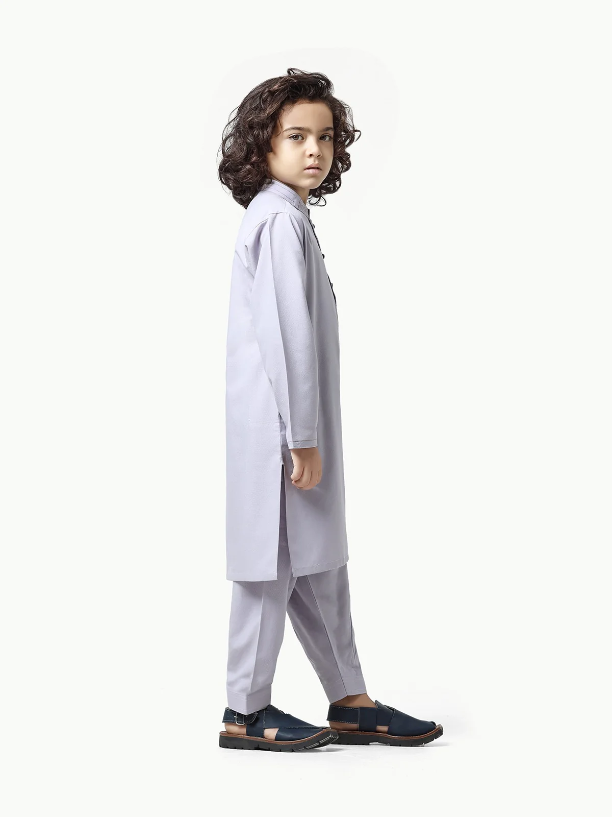Boy's Light Purple Kurta Shalwar - EBTKS23-3876 - Image 3