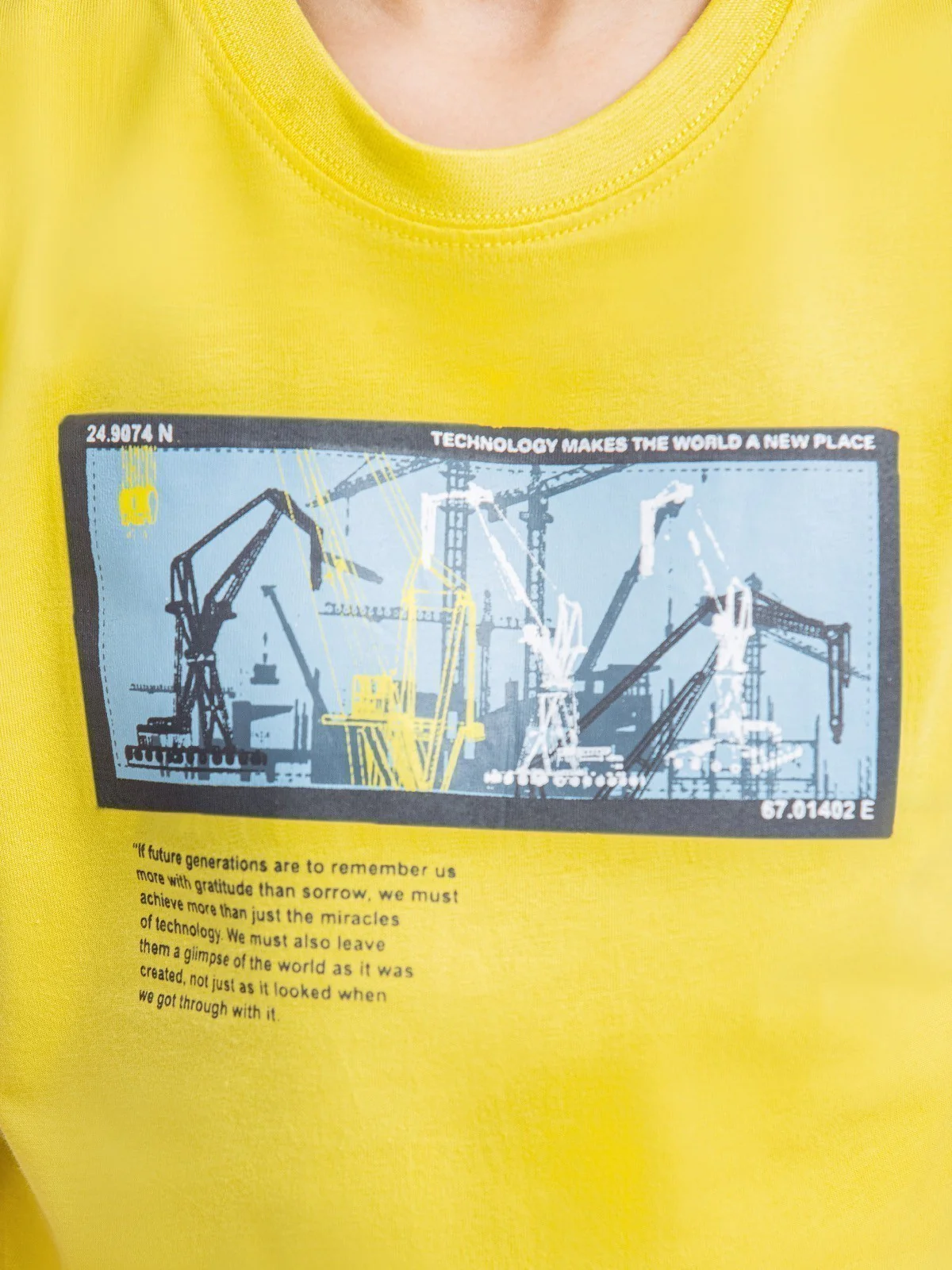 Boy's Lime Yellow T-Shirt - EBTTS23-025 - Image 5