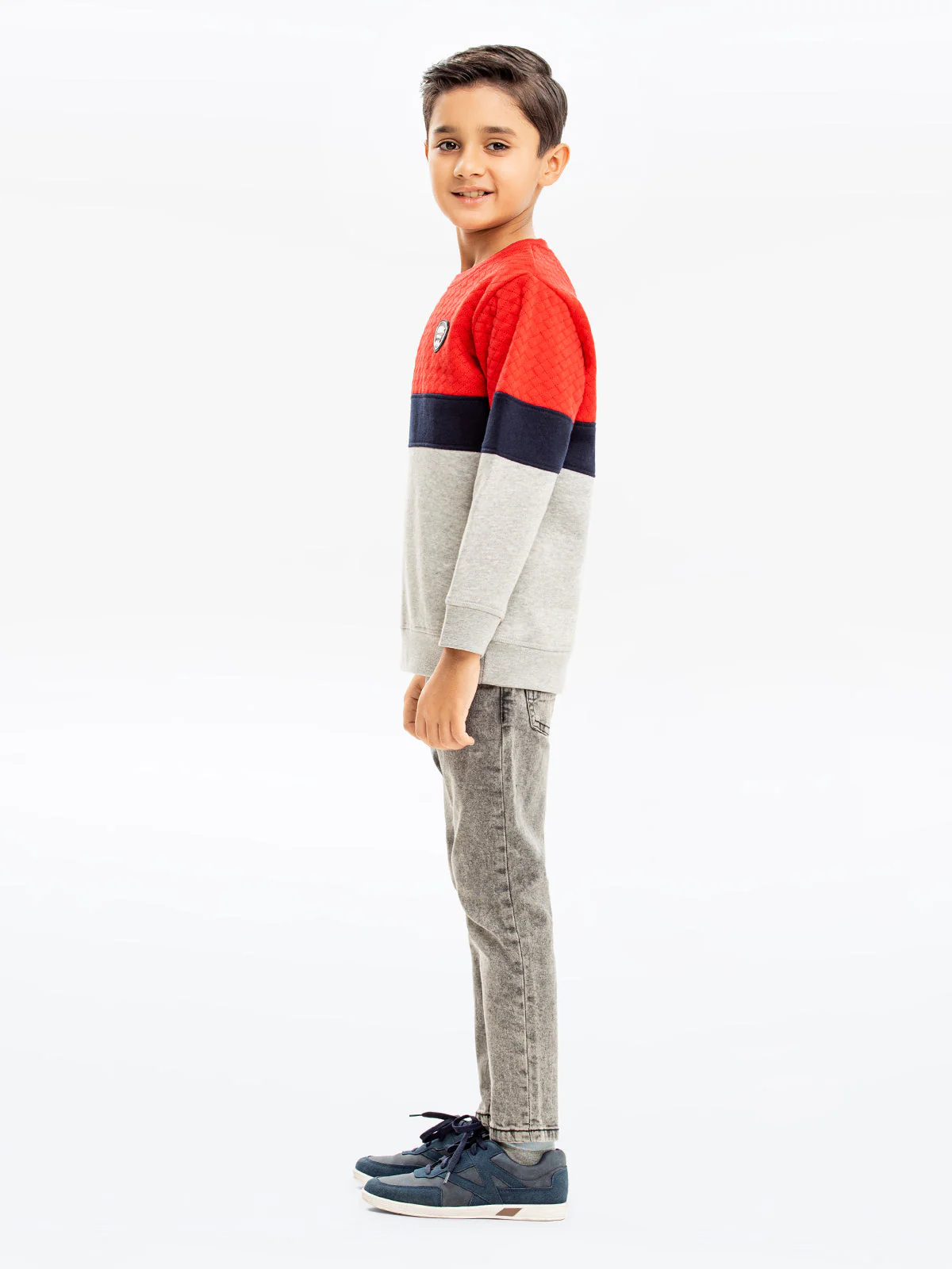Boy's Maroon & Grey Sweatshirt - EBTSS23-010 - Image 2