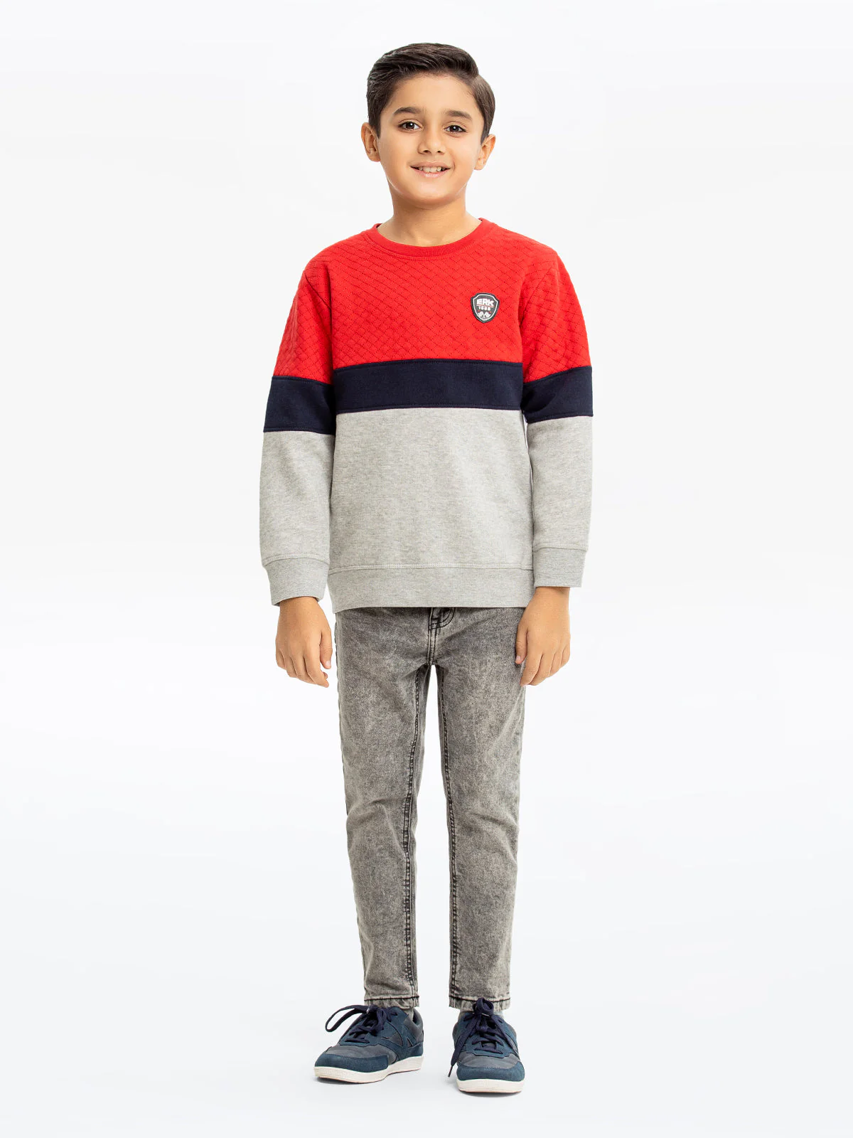 Boy's Maroon & Grey Sweatshirt - EBTSS23-010 - Image 3