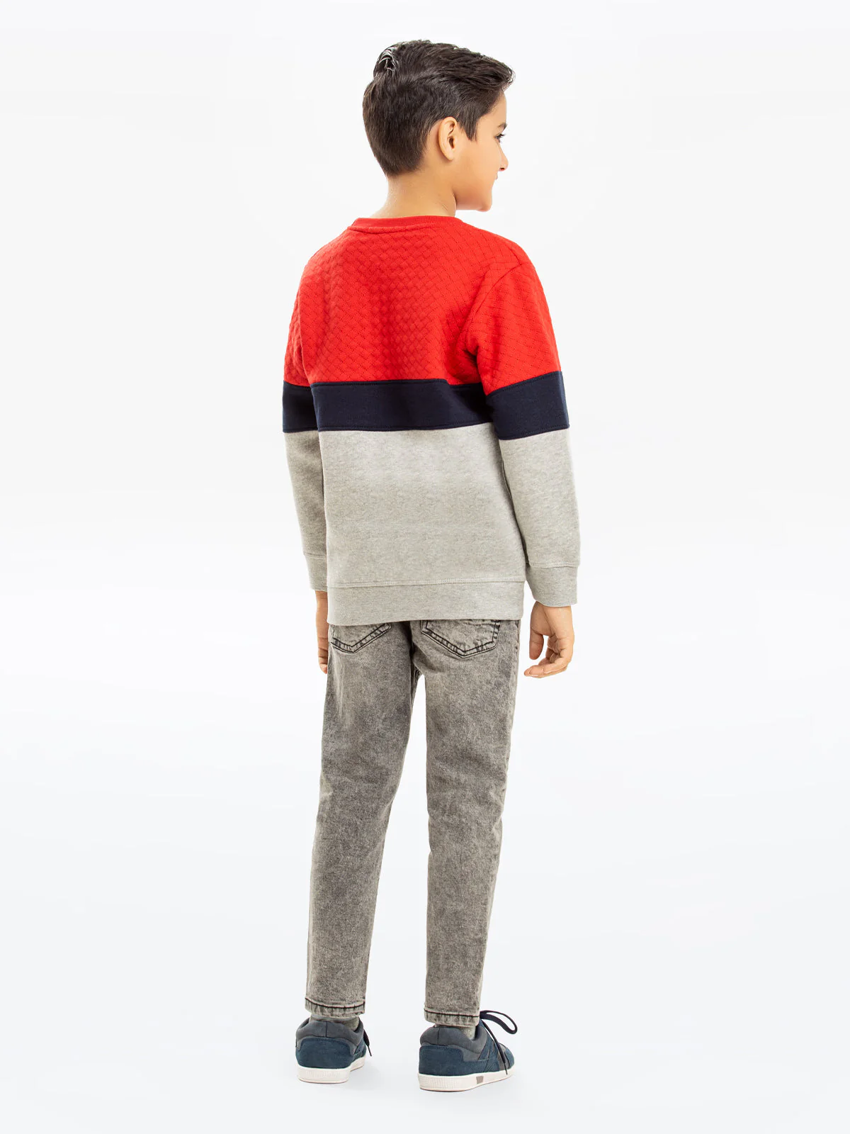 Boy's Maroon & Grey Sweatshirt - EBTSS23-010 - Image 6