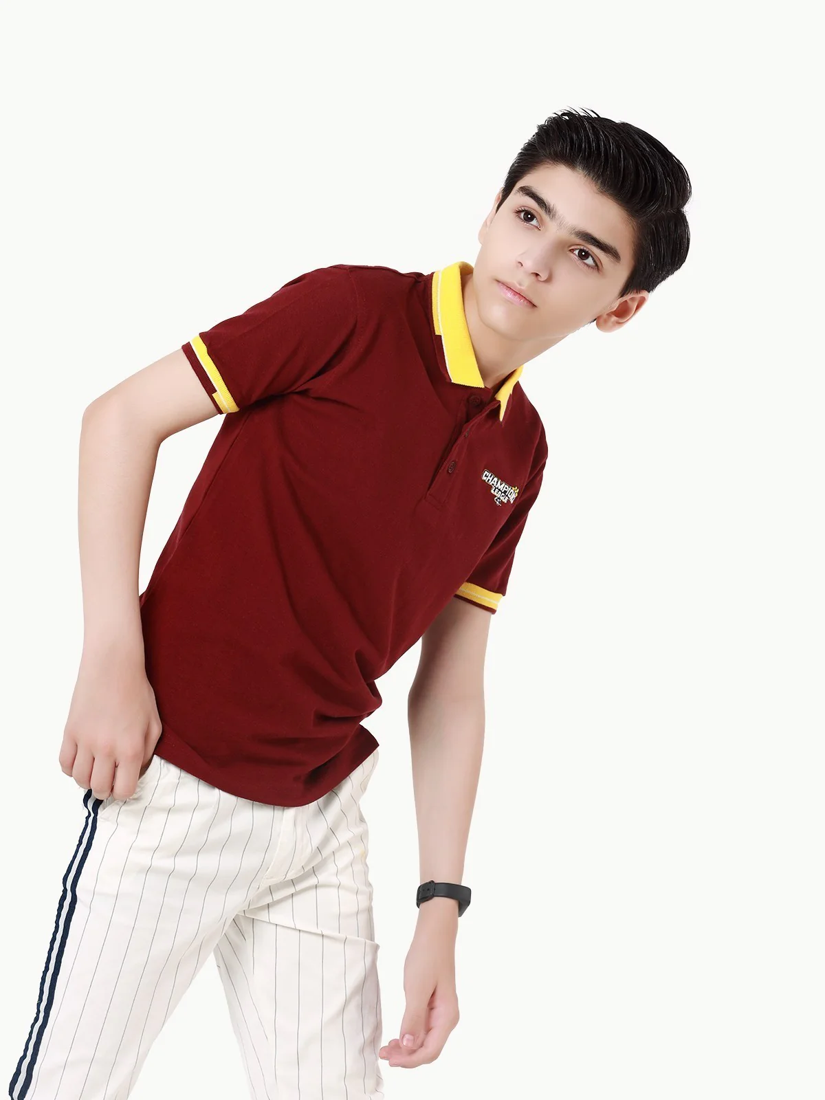 Boy's Maroon Polo Shirt - EBTPS22-018 - Image 2