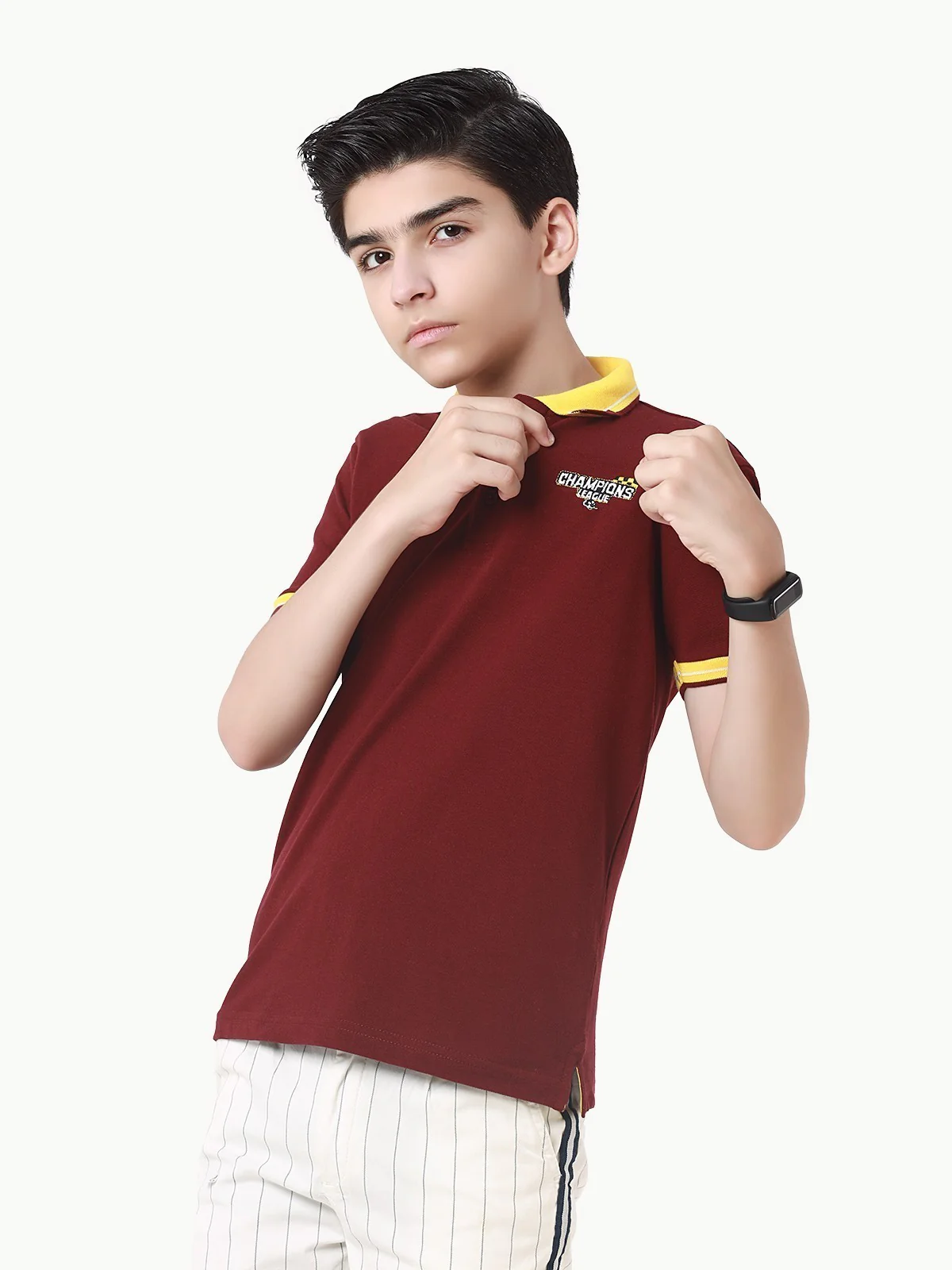 Boy's Maroon Polo Shirt - EBTPS22-018 - Image 3