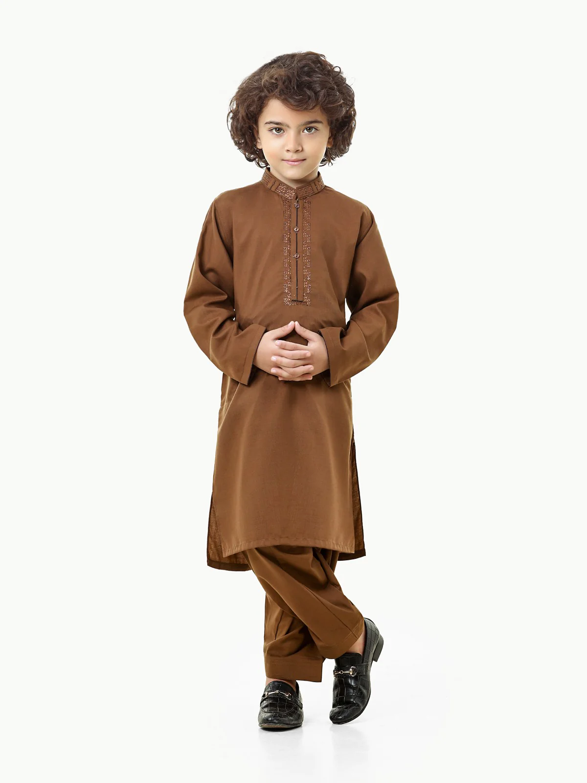 Boy's Mehndi Kurta Shalwar - EBTKS22S-3835 - Image 3