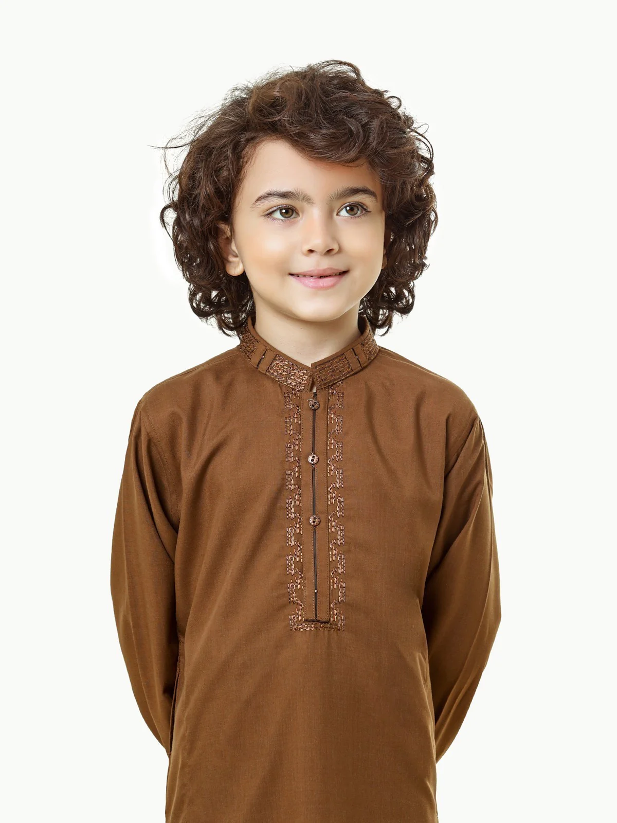 Boy's Mehndi Kurta Shalwar - EBTKS22S-3835 - Image 4