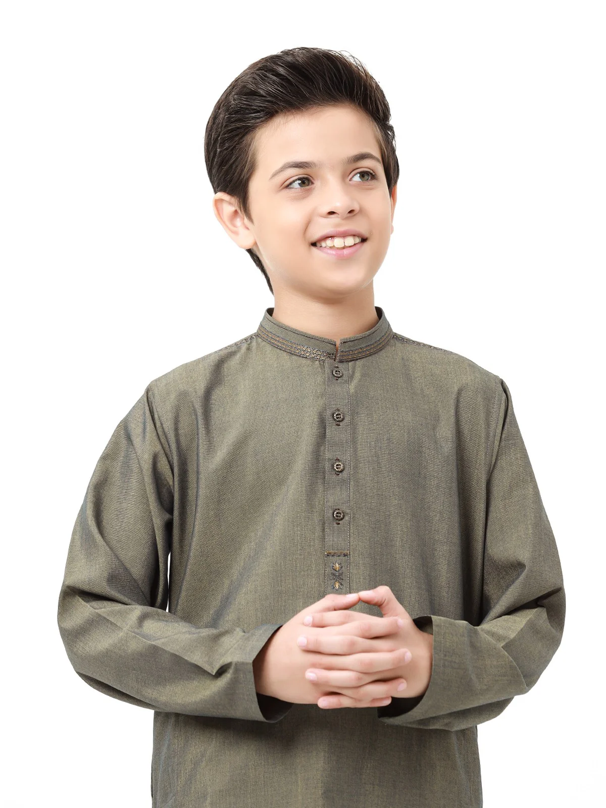 Boy's Mehndi Kurta Shalwar - EBTKS23-3862 - Image 2