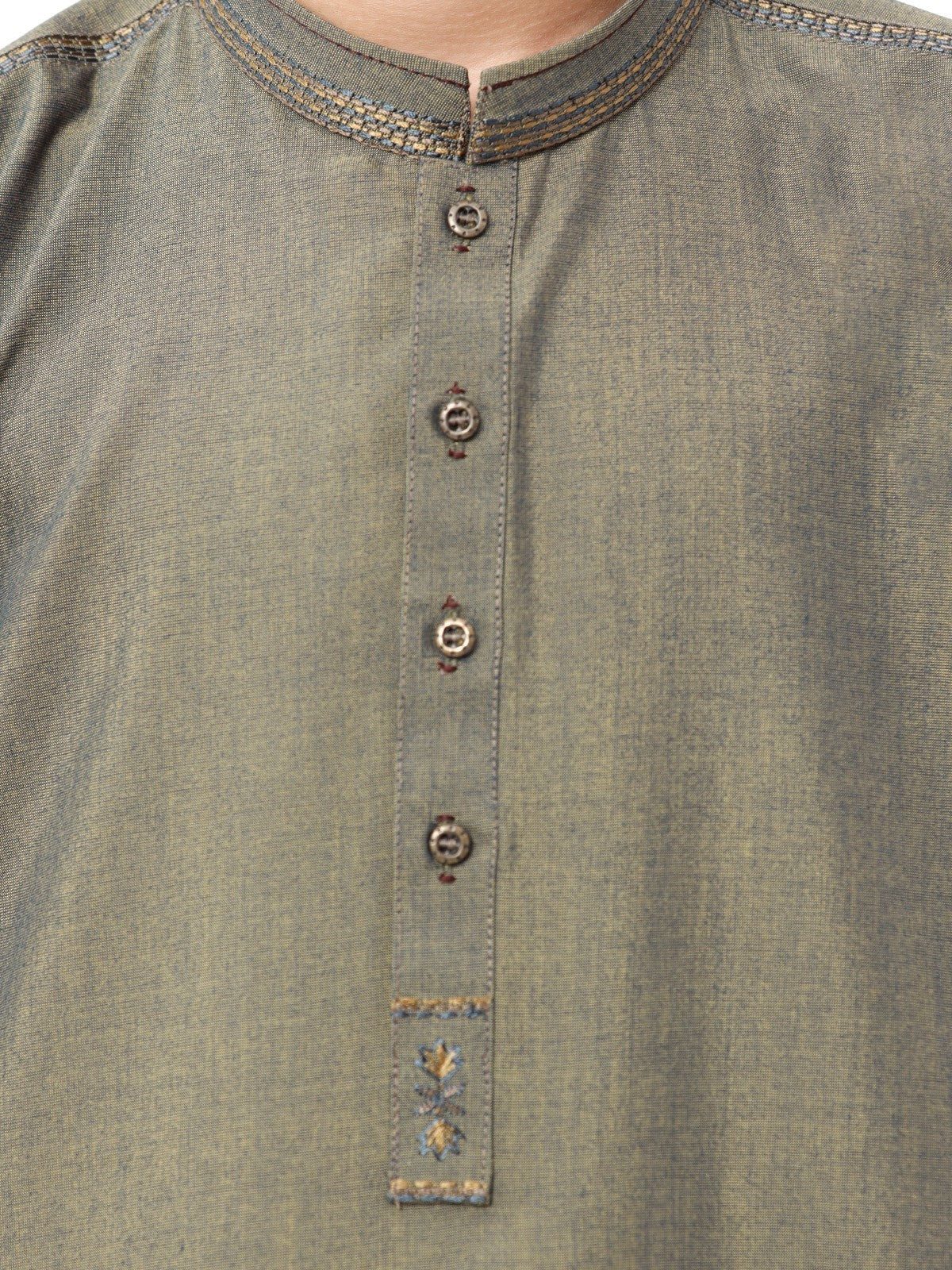 Boy's Mehndi Kurta Shalwar - EBTKS23-3862 - Image 4