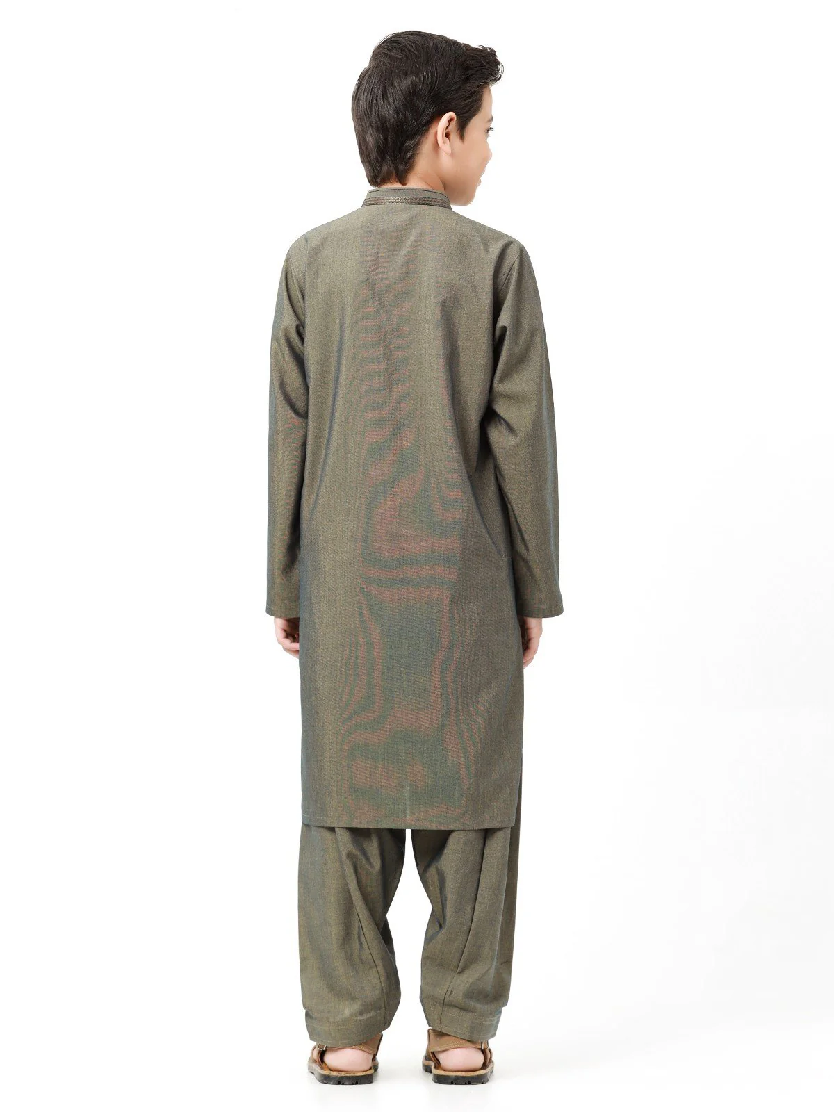 Boy's Mehndi Kurta Shalwar - EBTKS23-3862 - Image 5