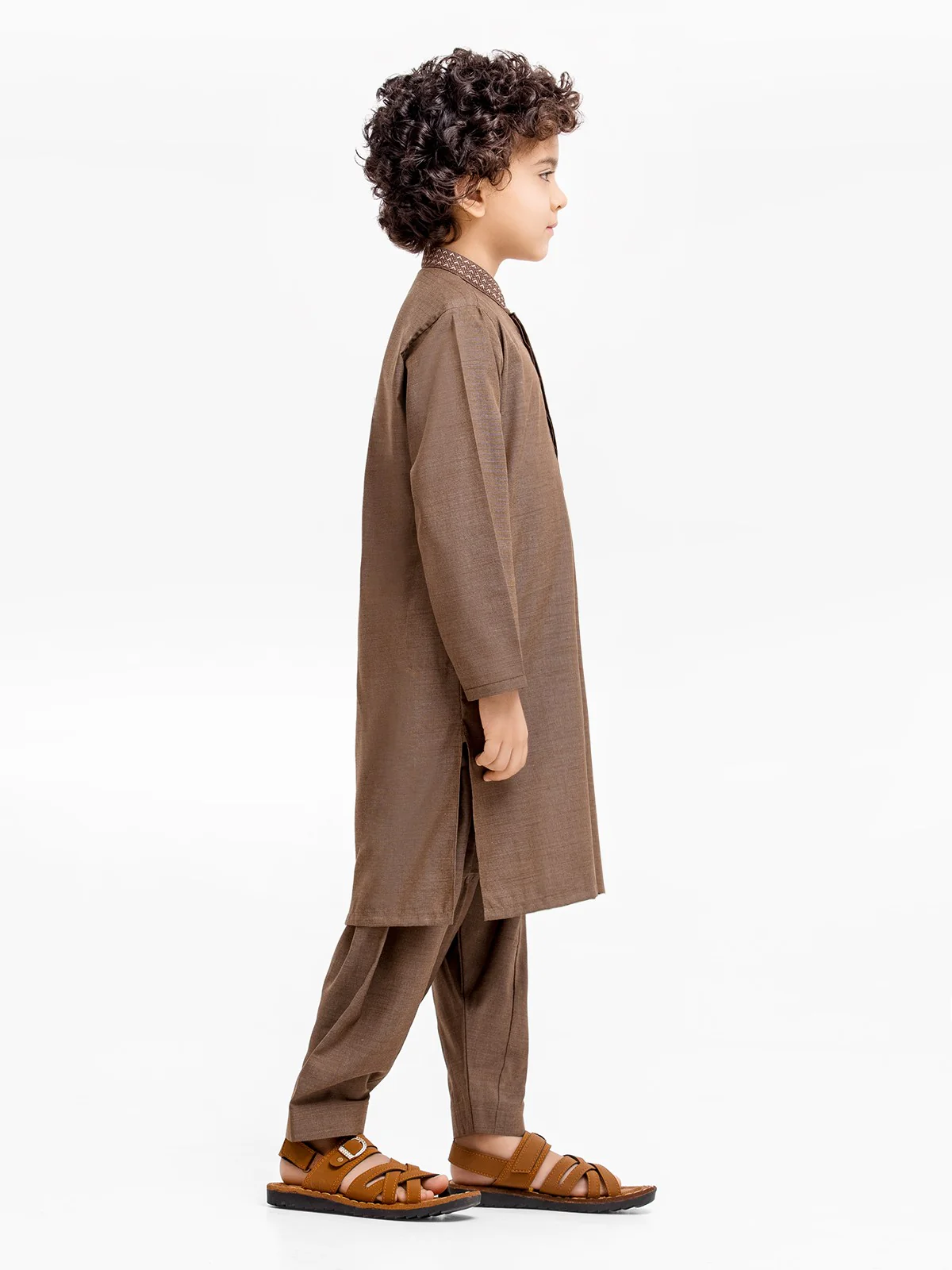 Boy's Mehndi Kurta Shalwar - EBTKS23-3890 - Image 4