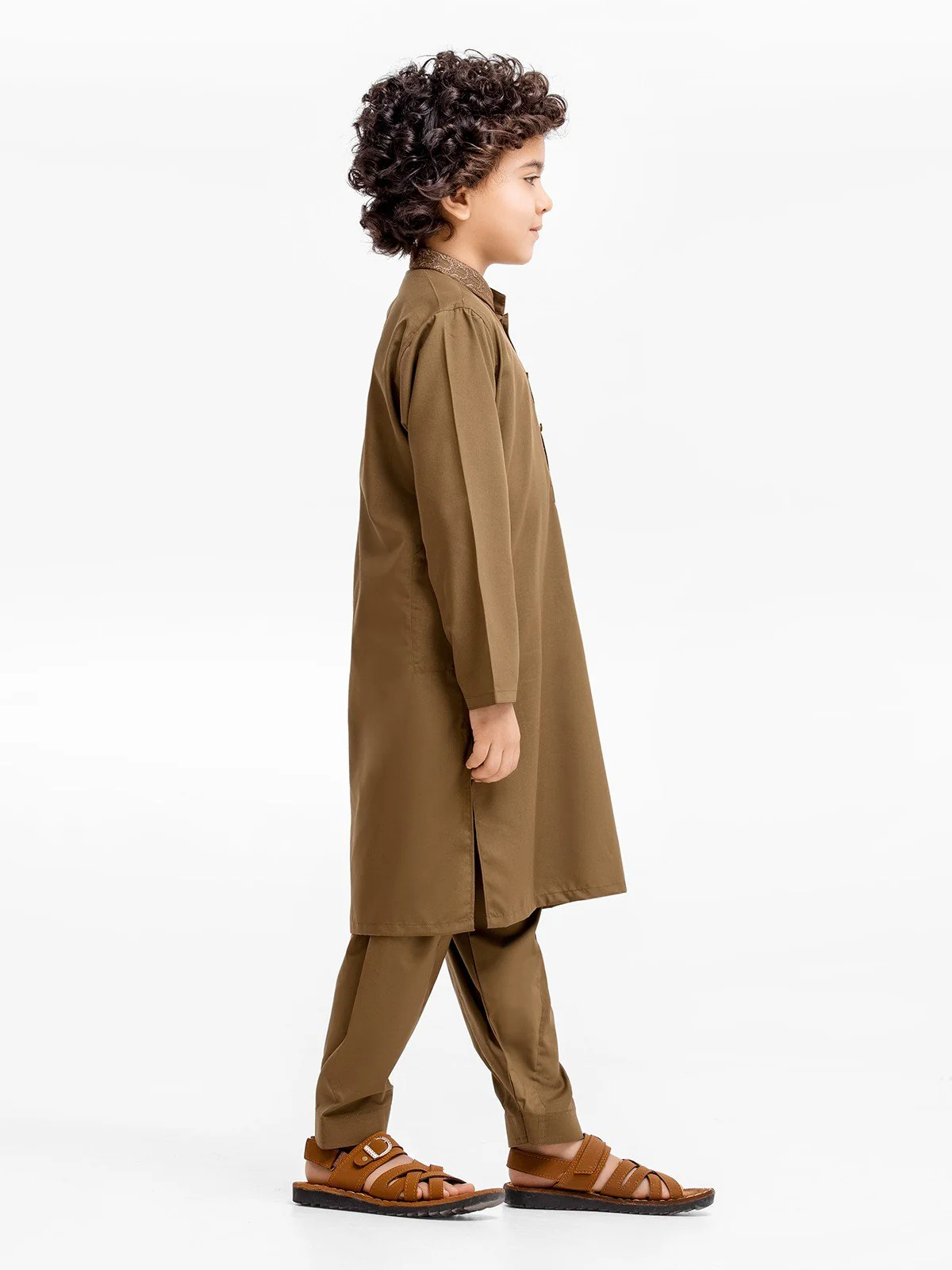 Boy's Mehndi Kurta Shalwar - EBTKS23-3898 - Image 4