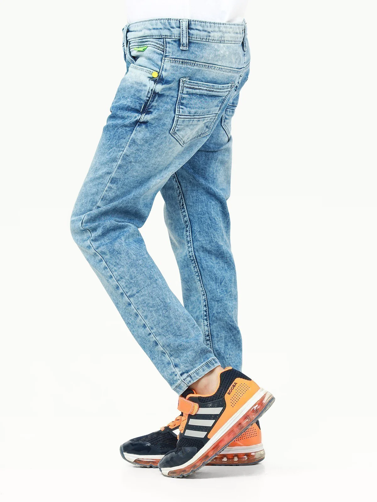 Boy's Mid Blue Denim Pant - EBBDP22-023 - Image 3