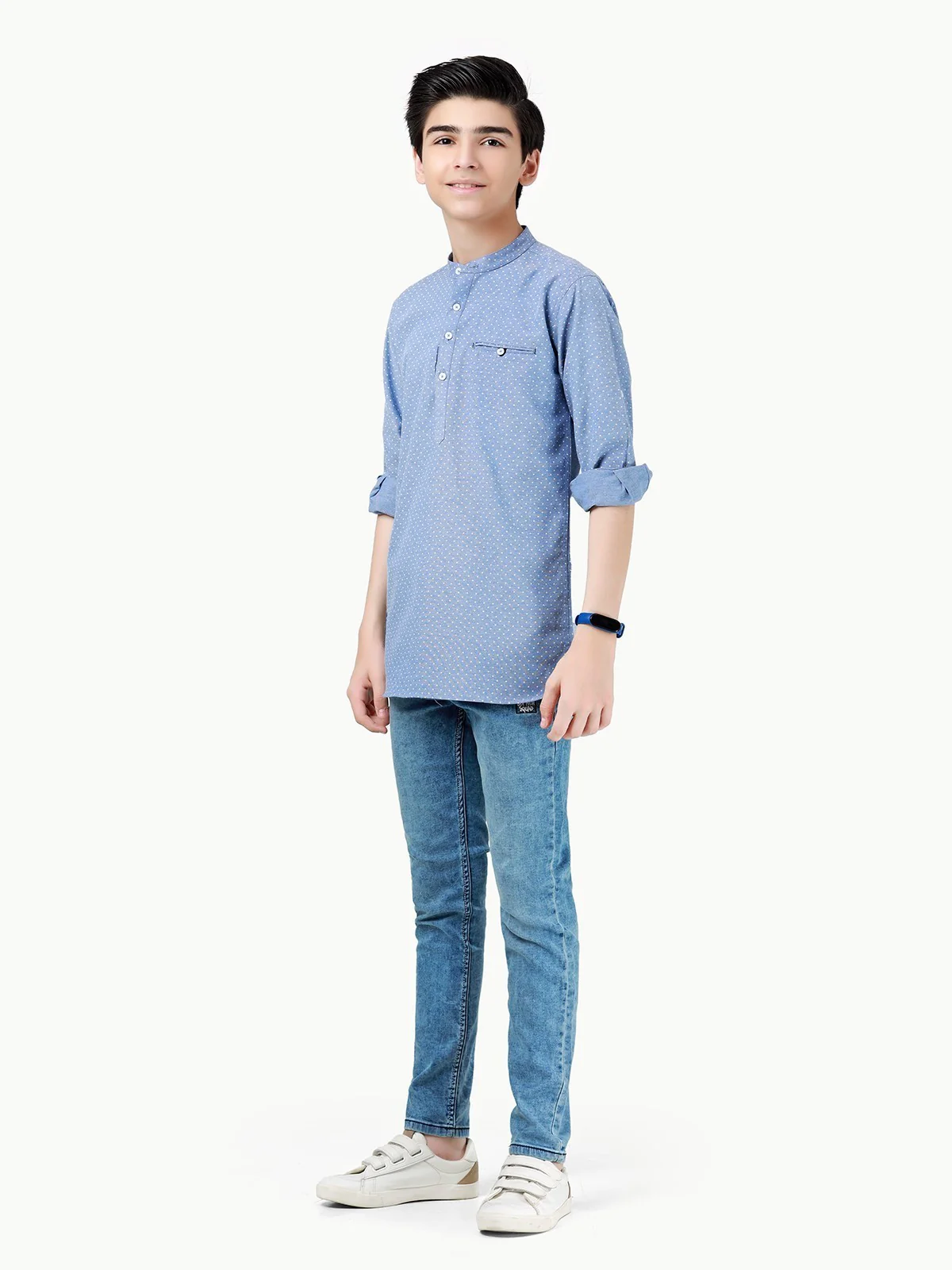 Boy's Mid Blue Shirt - EBTS23-27458 - Image 2