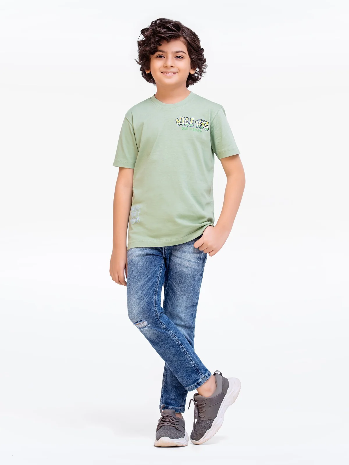 Boy's Mint Green T-Shirt - EBTTS23-008 - Image 2