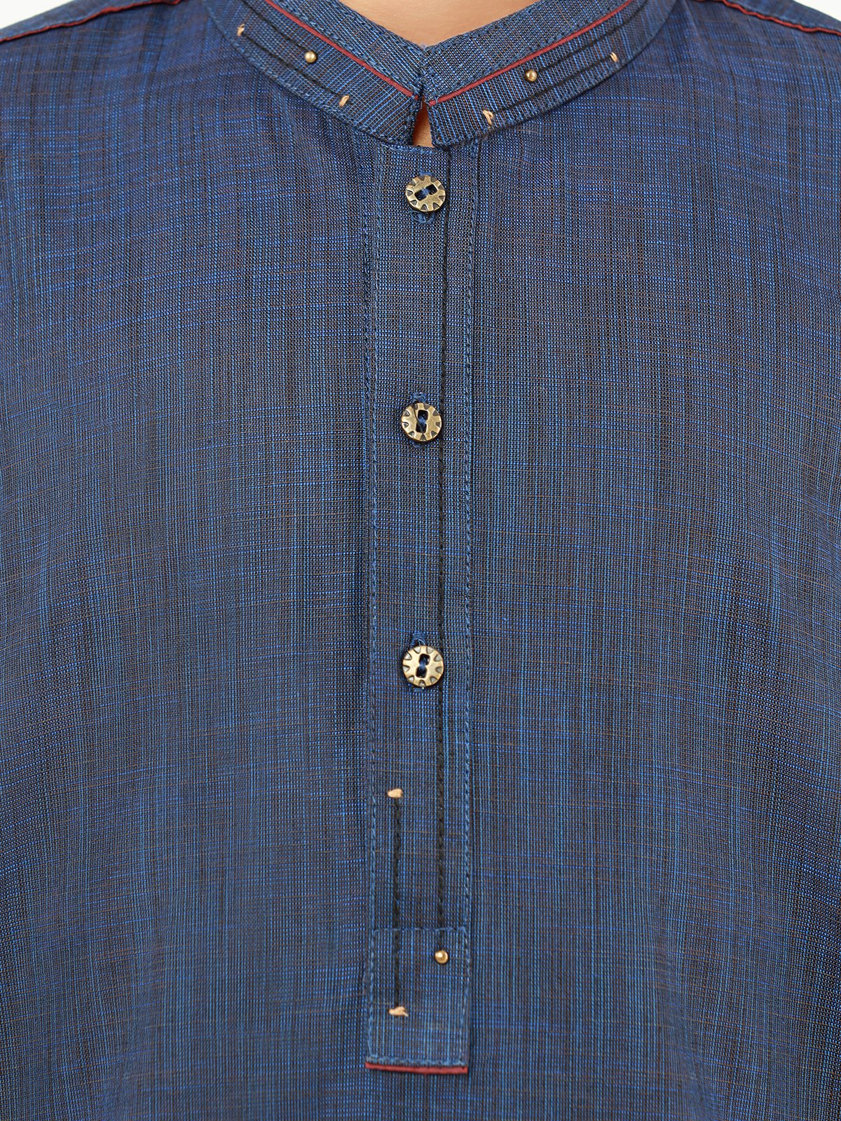 Boy's Navy Blue Kurta - EBTK22-3845 - Image 4