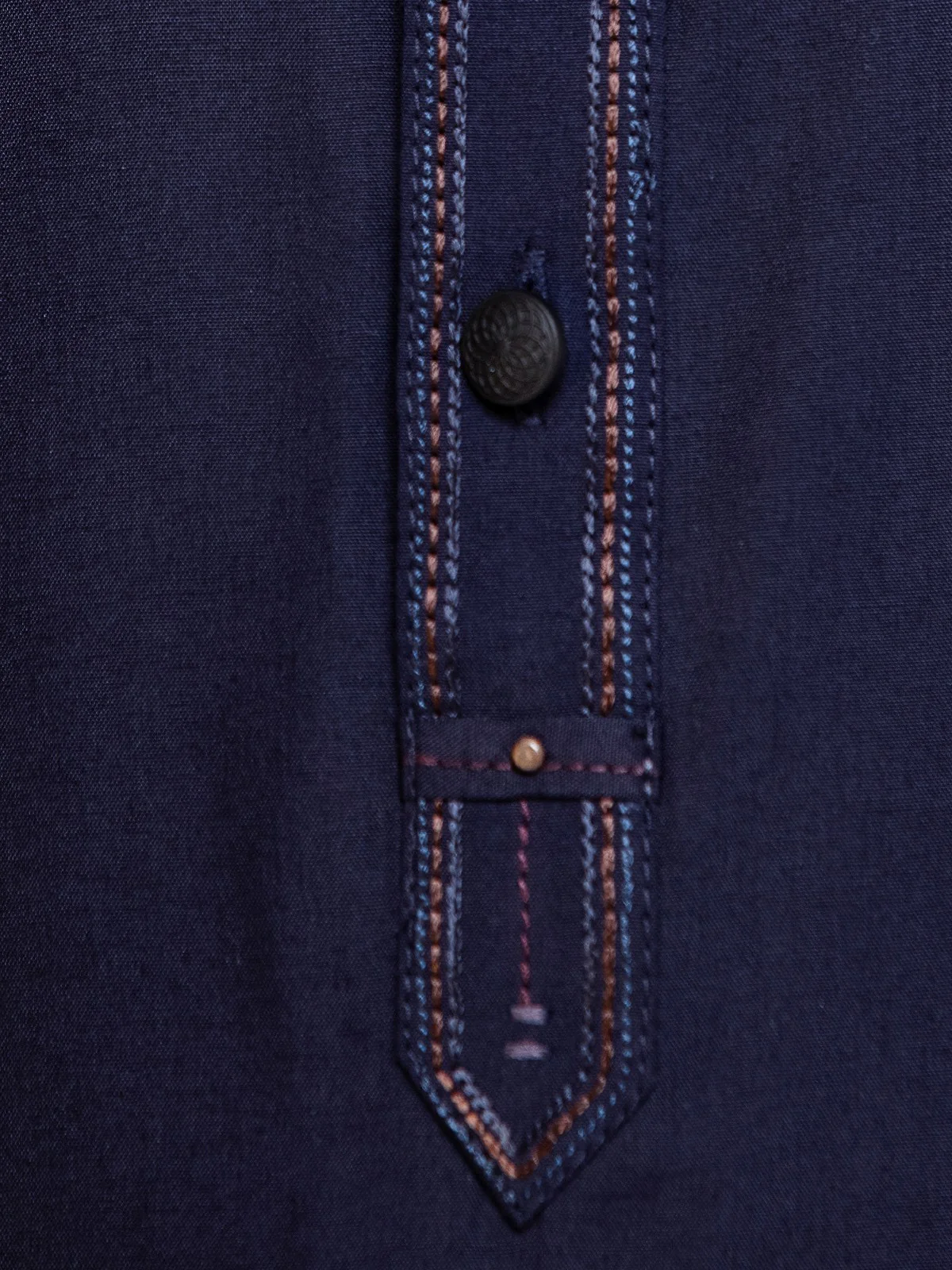 Boy's Navy Blue Kurta Shalwar - EBTKS23-3900 - Image 4