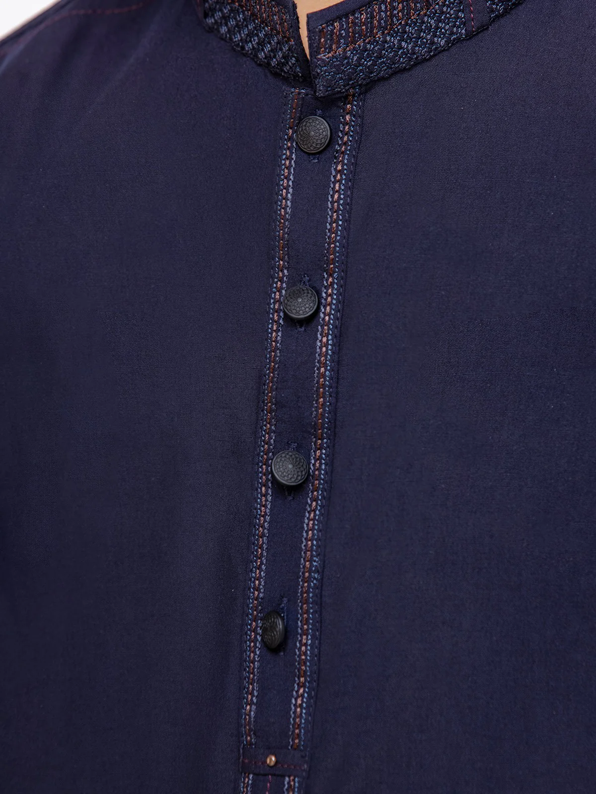 Boy's Navy Blue Kurta Shalwar - EBTKS23-3900 - Image 5