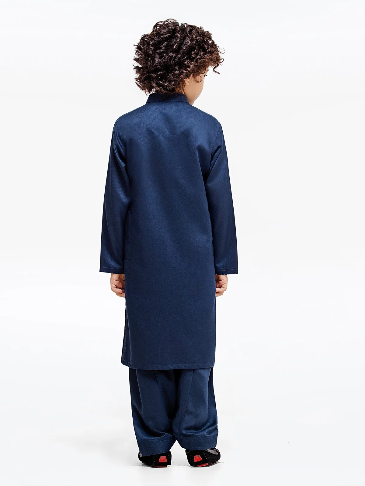 Boy's Navy Blue Kurta Shalwar - EBTKS23-3905 - Image 4