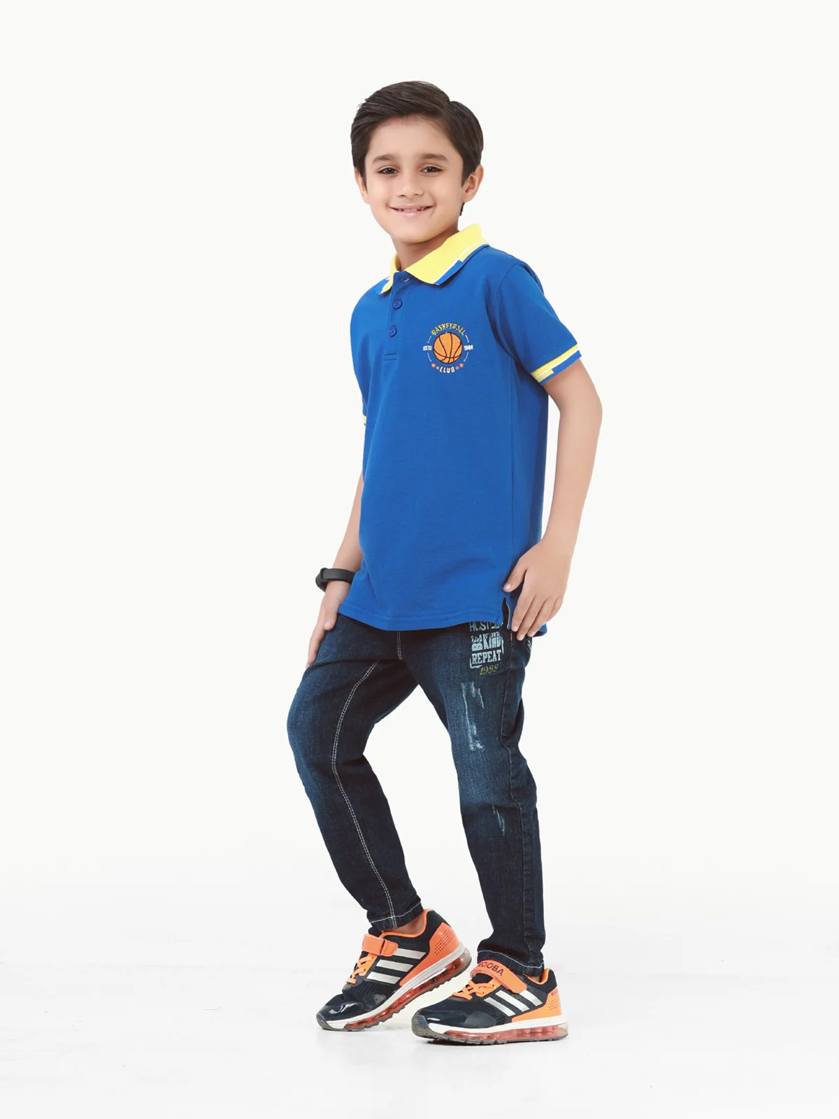 Boy's Navy Blue Polo Shirt - EBTPS22-021 - Image 2