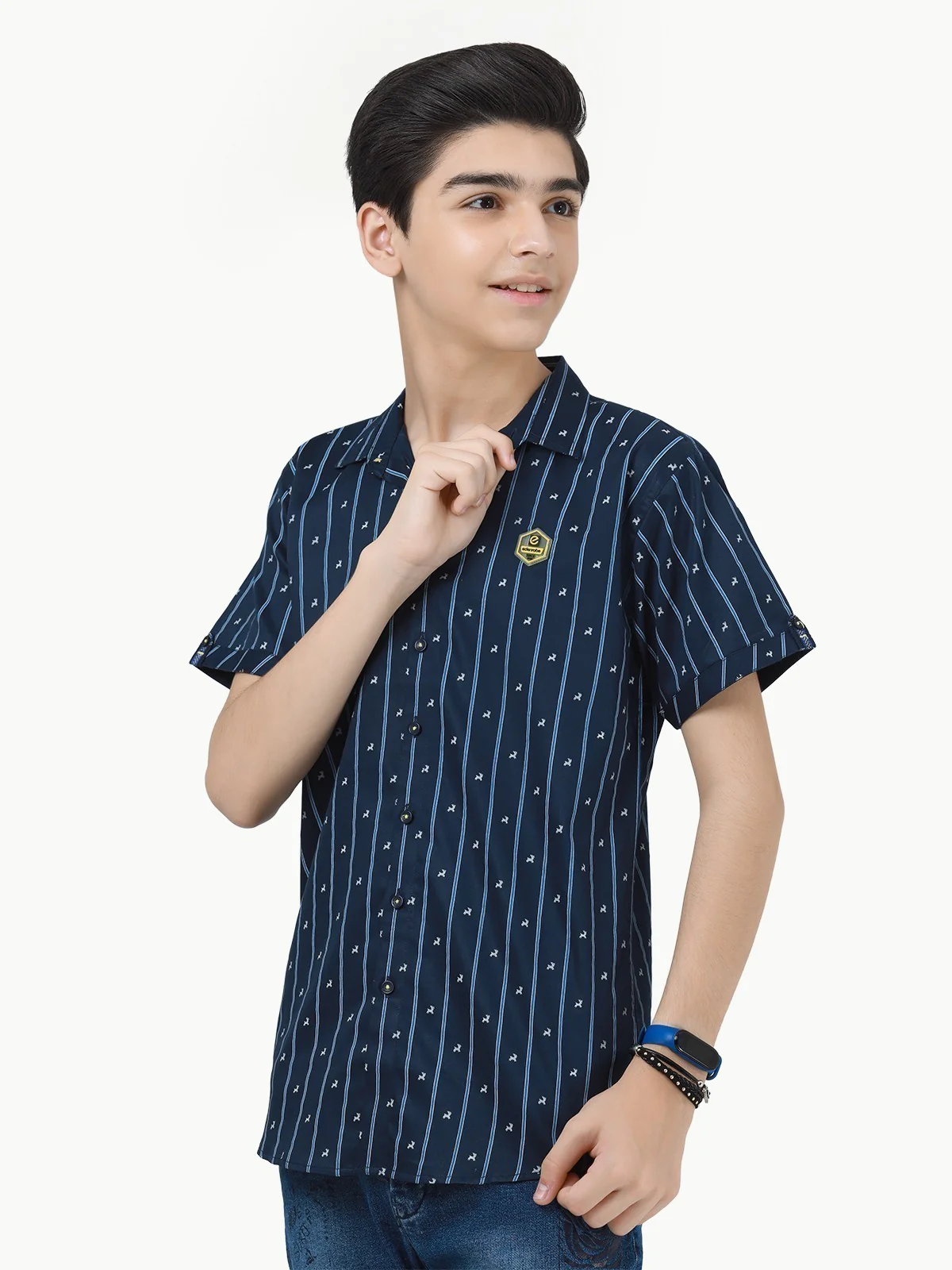 Boy's Navy Blue Shirt - EBTS23-27413 - Image 2