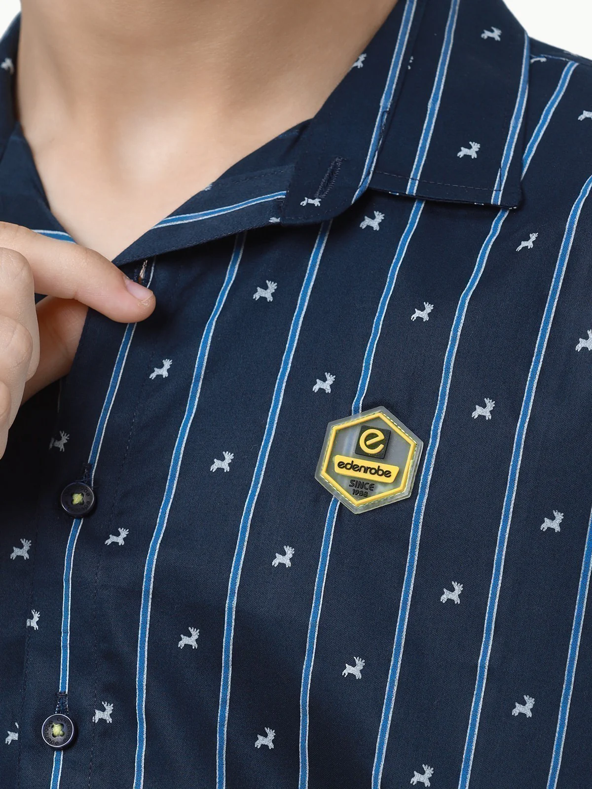 Boy's Navy Blue Shirt - EBTS23-27413 - Image 4