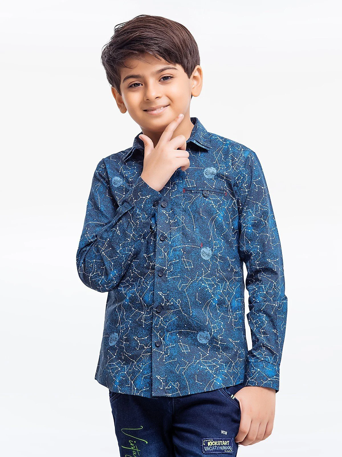 Boy's Navy Blue Shirt - EBTS23-27508