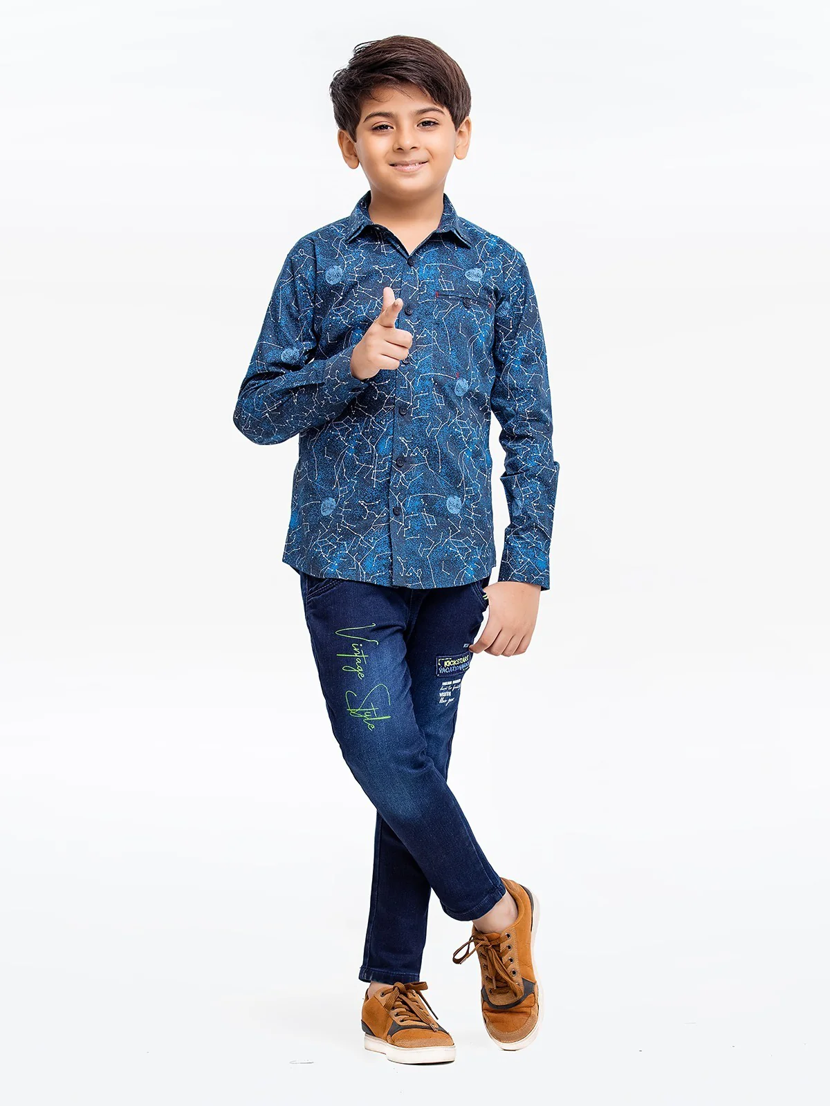 Boy's Navy Blue Shirt - EBTS23-27508 - Image 2