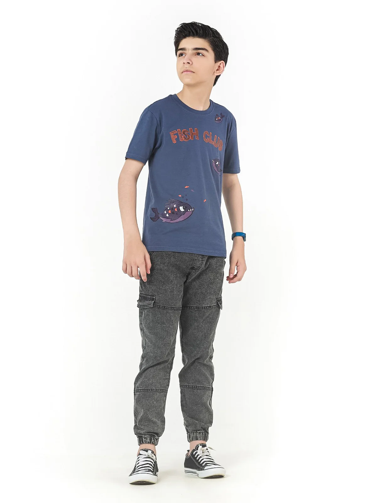 Boy's Navy Blue T-Shirt - EBTTS22-010 - Image 2