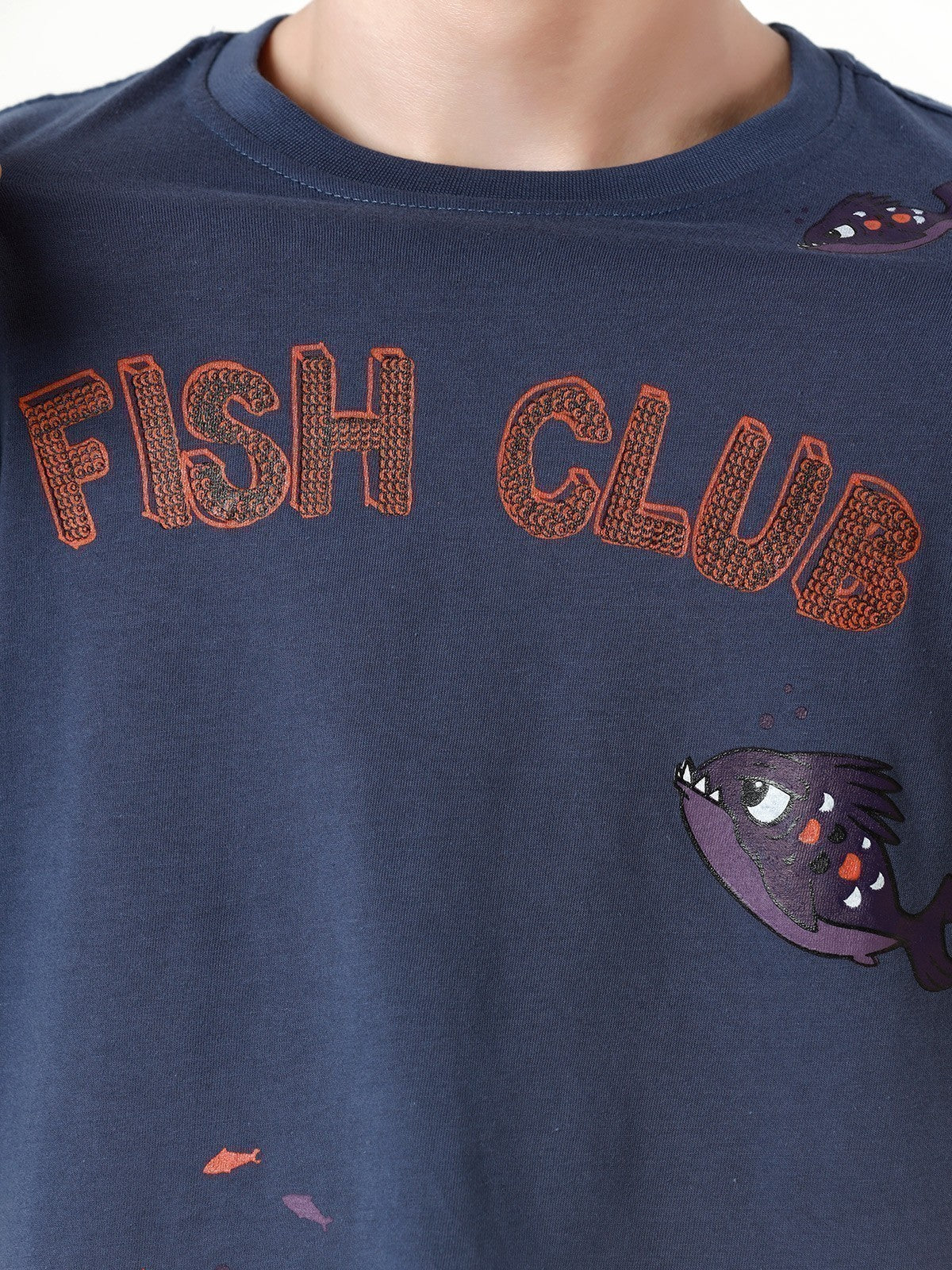Boy's Navy Blue T-Shirt - EBTTS22-010 - Image 4