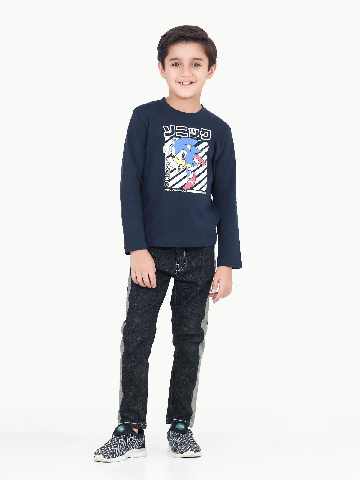 Boy's Navy Full Sleeve T-Shirt - EBTGF22-022 - Image 5