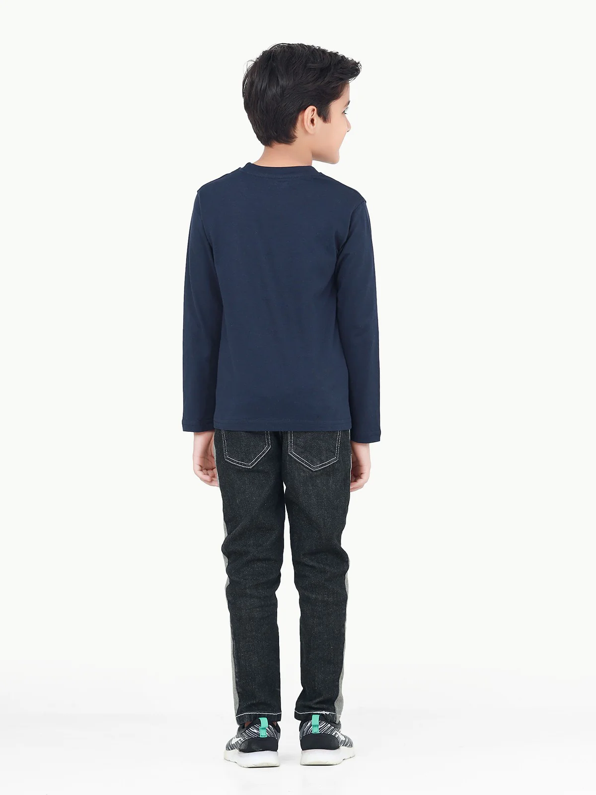 Boy's Navy Full Sleeve T-Shirt - EBTGF22-022 - Image 6