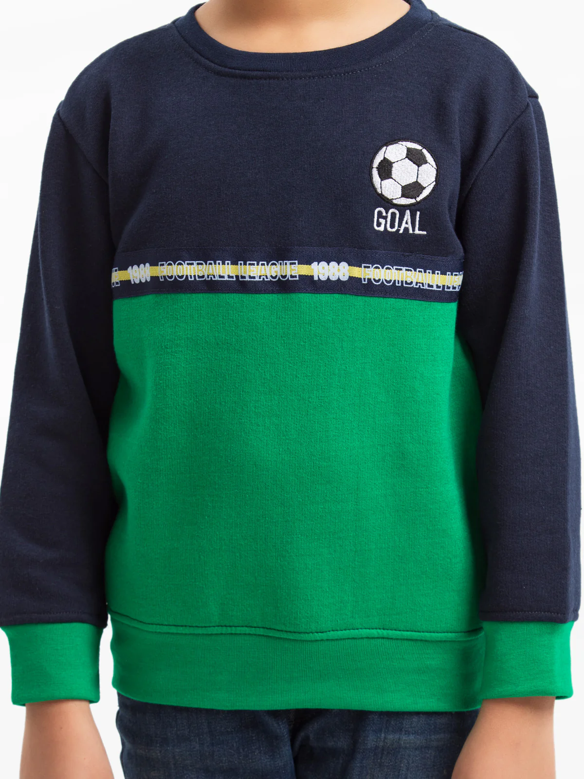 Boy's Navy & Green Sweatshirt - EBTSS23-011 - Image 4