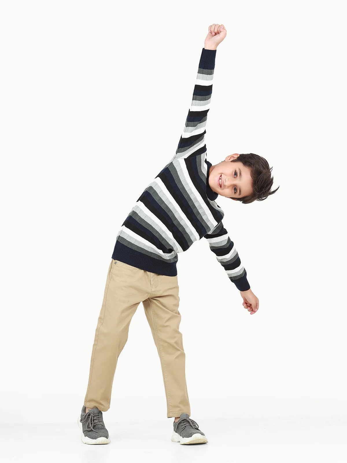 Boy's Navy & Grey Sweater - EBTSWT22-006 - Image 3