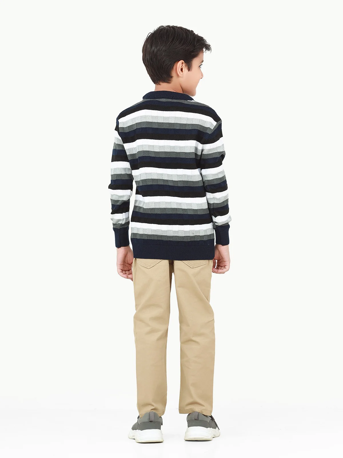 Boy's Navy & Grey Sweater - EBTSWT22-006 - Image 6