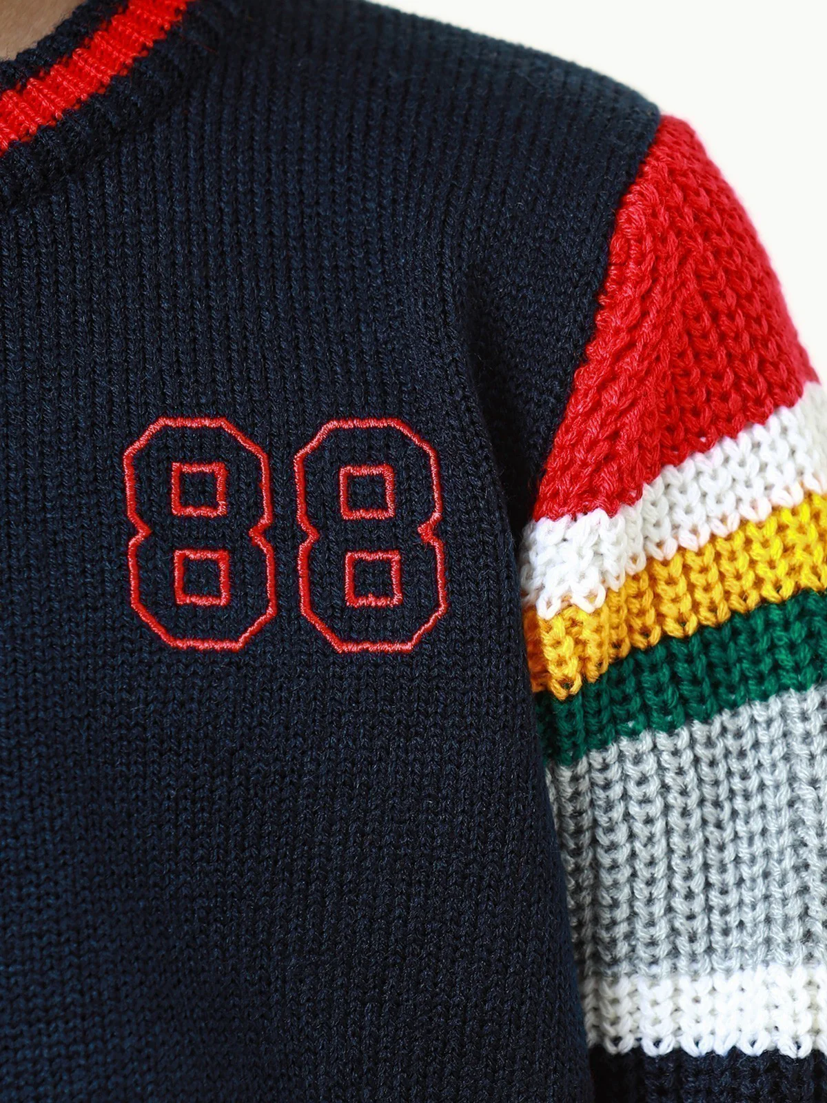 Boy's Navy Multi Sweater - EBTSWT22-012 - Image 5