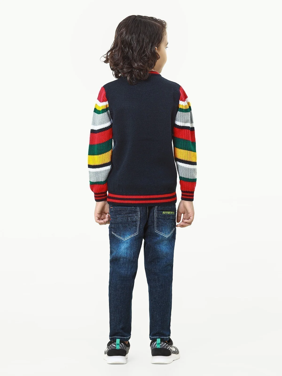 Boy's Navy Multi Sweater - EBTSWT22-012 - Image 6