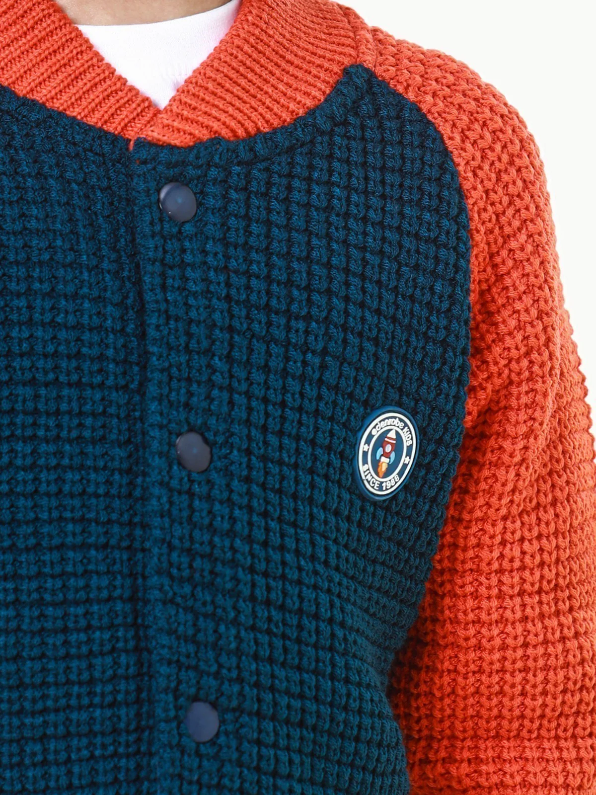Boy's Navy & Orange Sweater - EBTSWT22-002 - Image 5