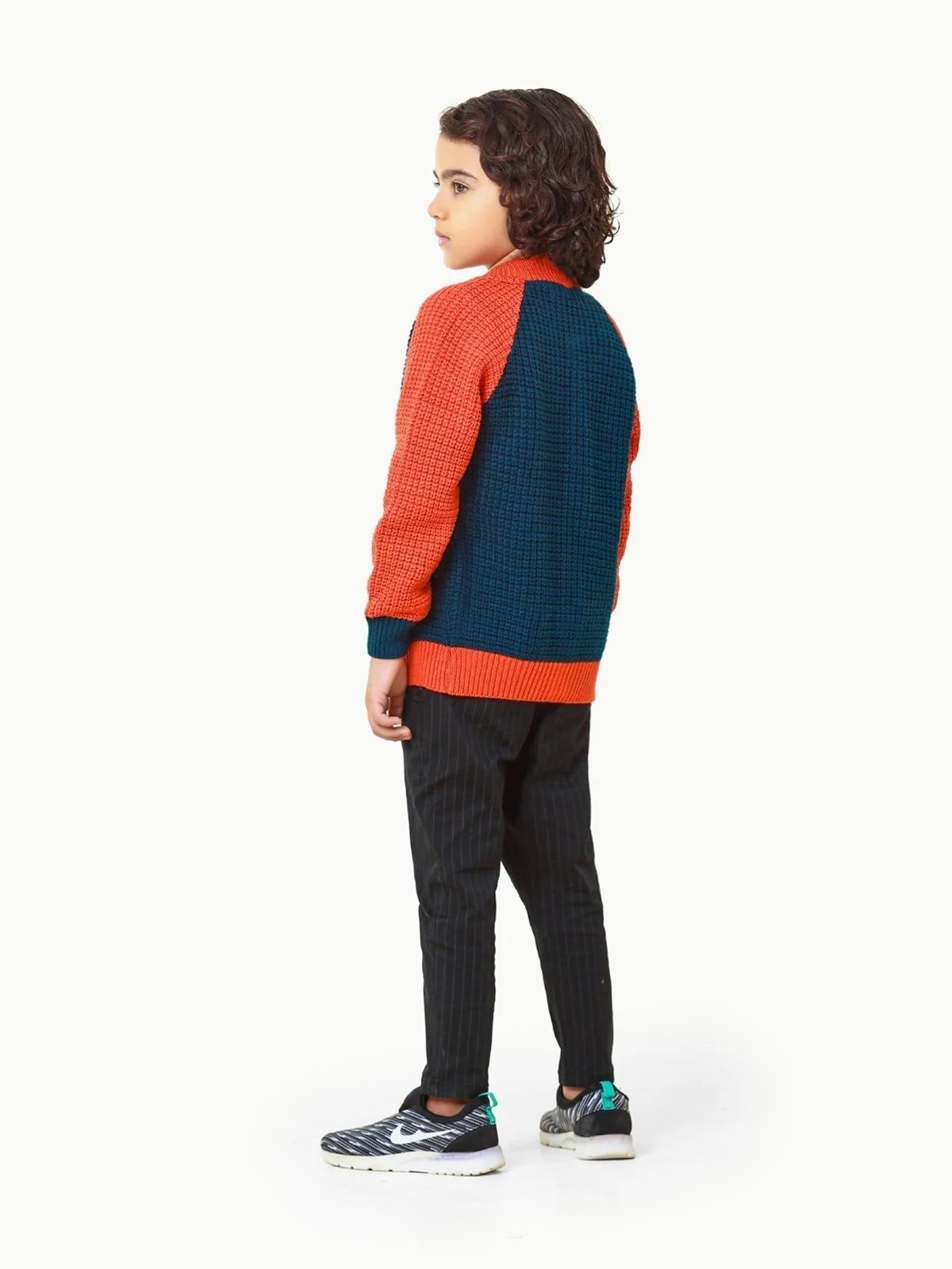 Boy's Navy & Orange Sweater - EBTSWT22-002 - Image 6