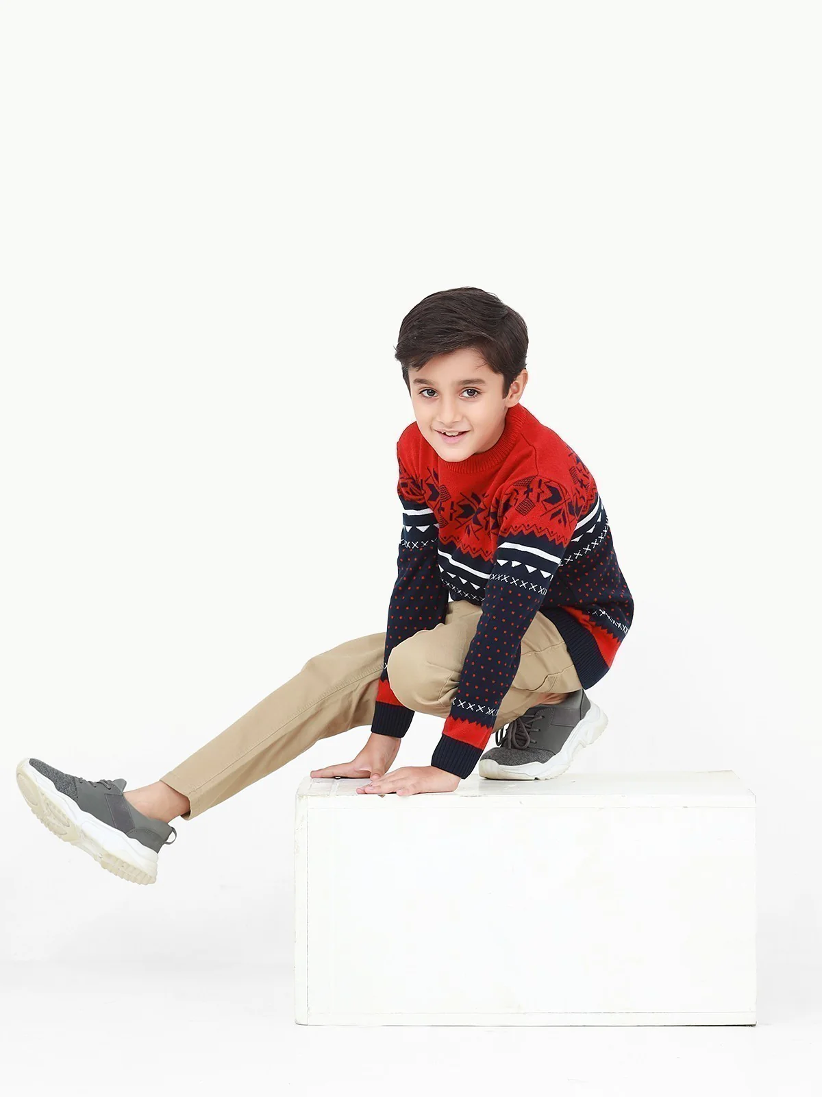 Boy's Navy & Red Sweater - EBTSWT22-005 - Image 3