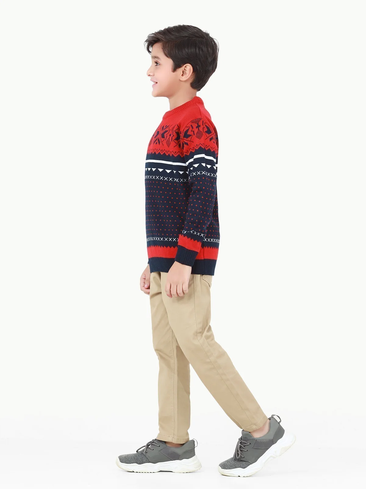 Boy's Navy & Red Sweater - EBTSWT22-005 - Image 4