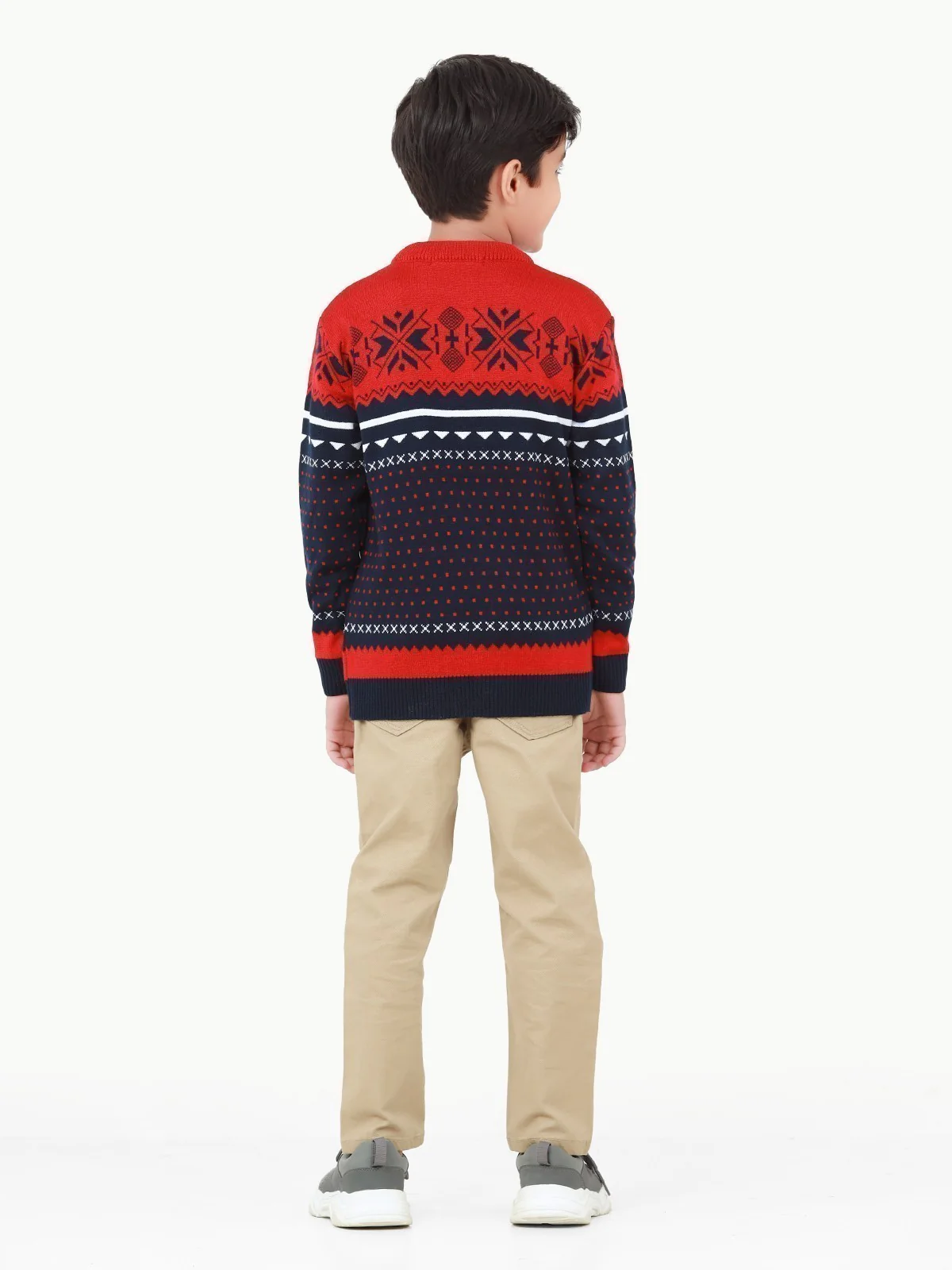 Boy's Navy & Red Sweater - EBTSWT22-005 - Image 5