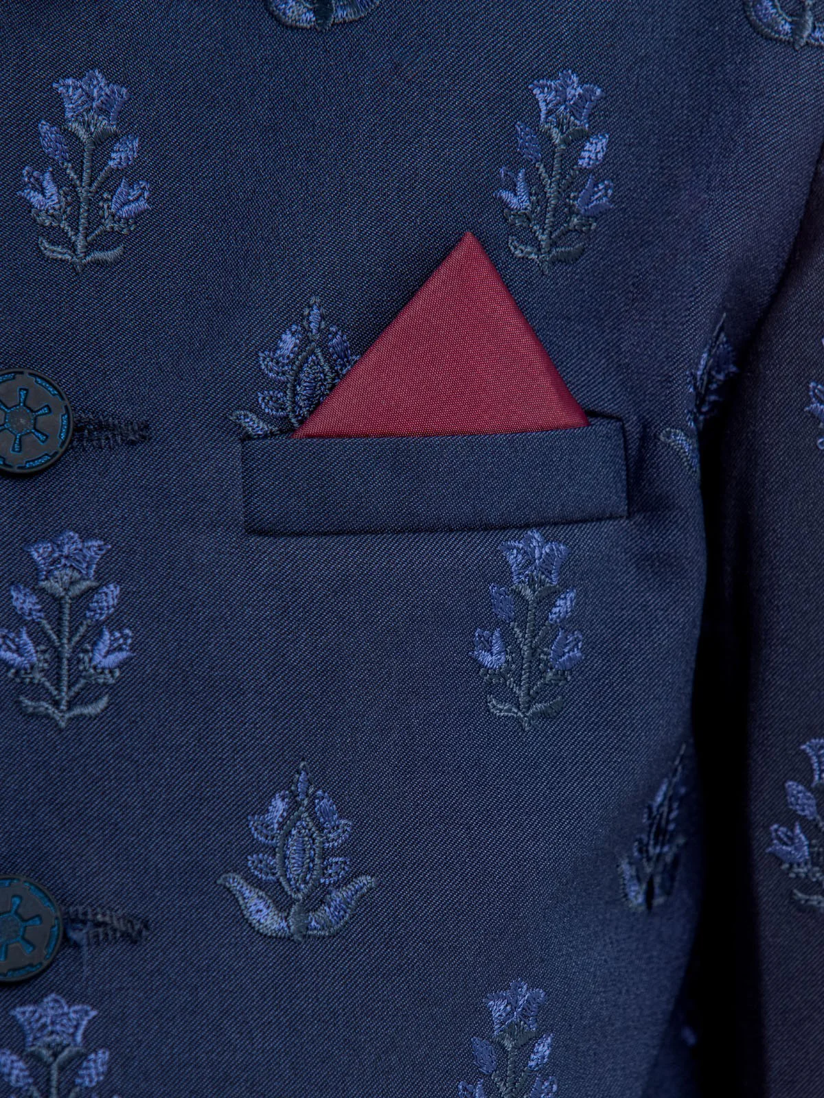 Boy's Navy Sherwani - EBTS22-34021 - Image 5
