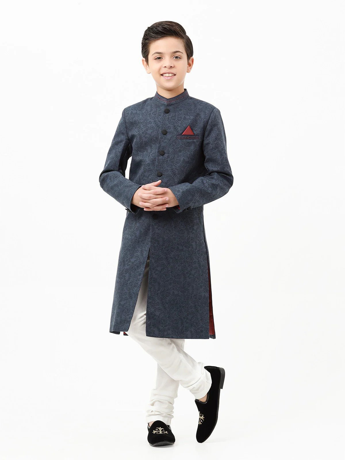 Boy's Navy Sherwani - EBTS22-34026
