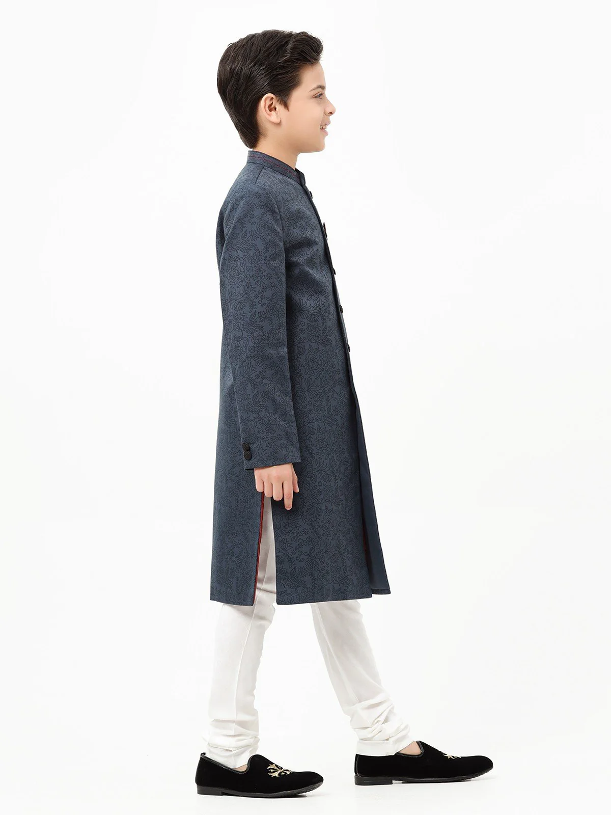 Boy's Navy Sherwani - EBTS22-34026 - Image 2