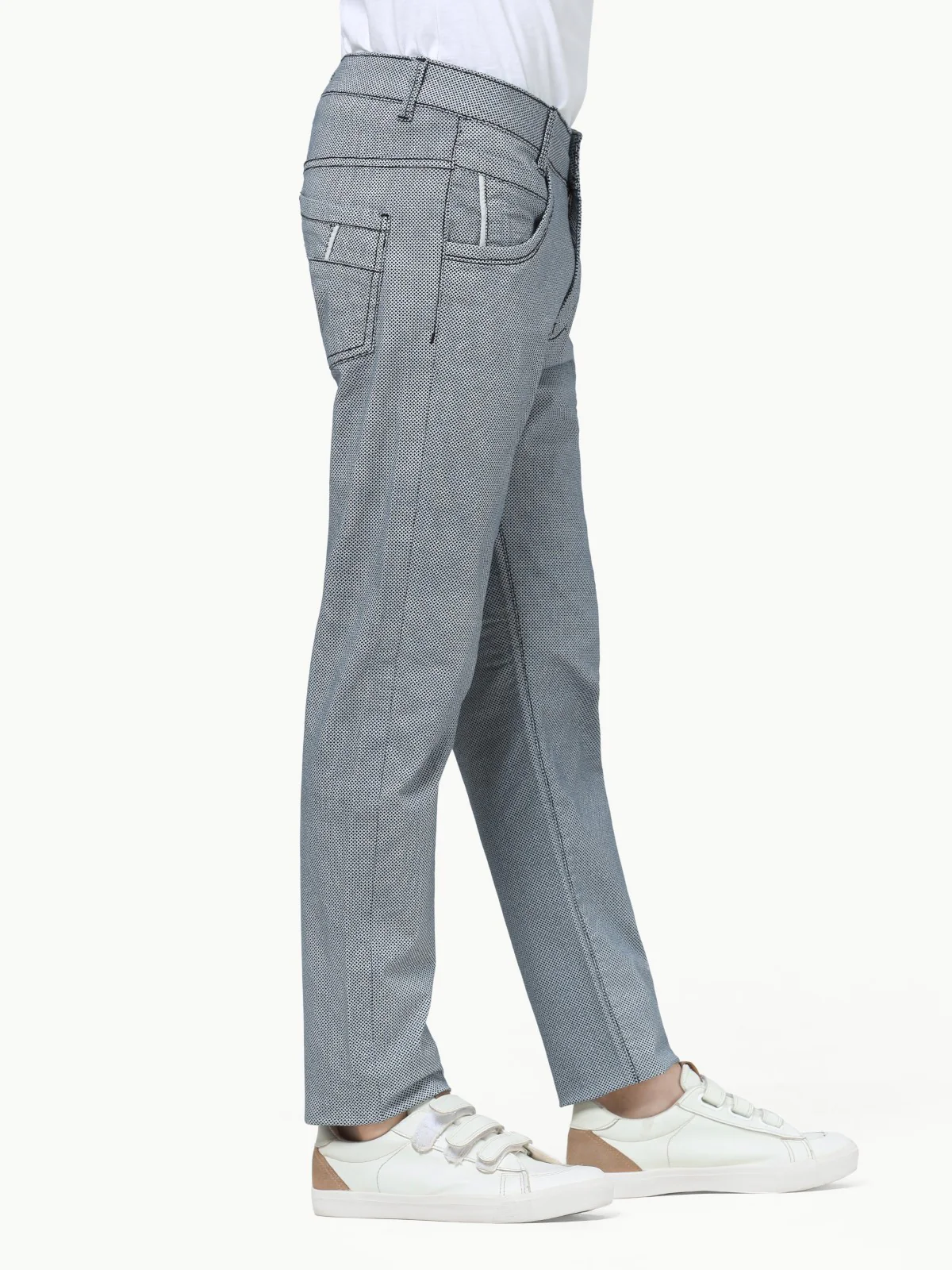 Boy's Navy & White Chino Pant - EBBCP23-013 - Image 3