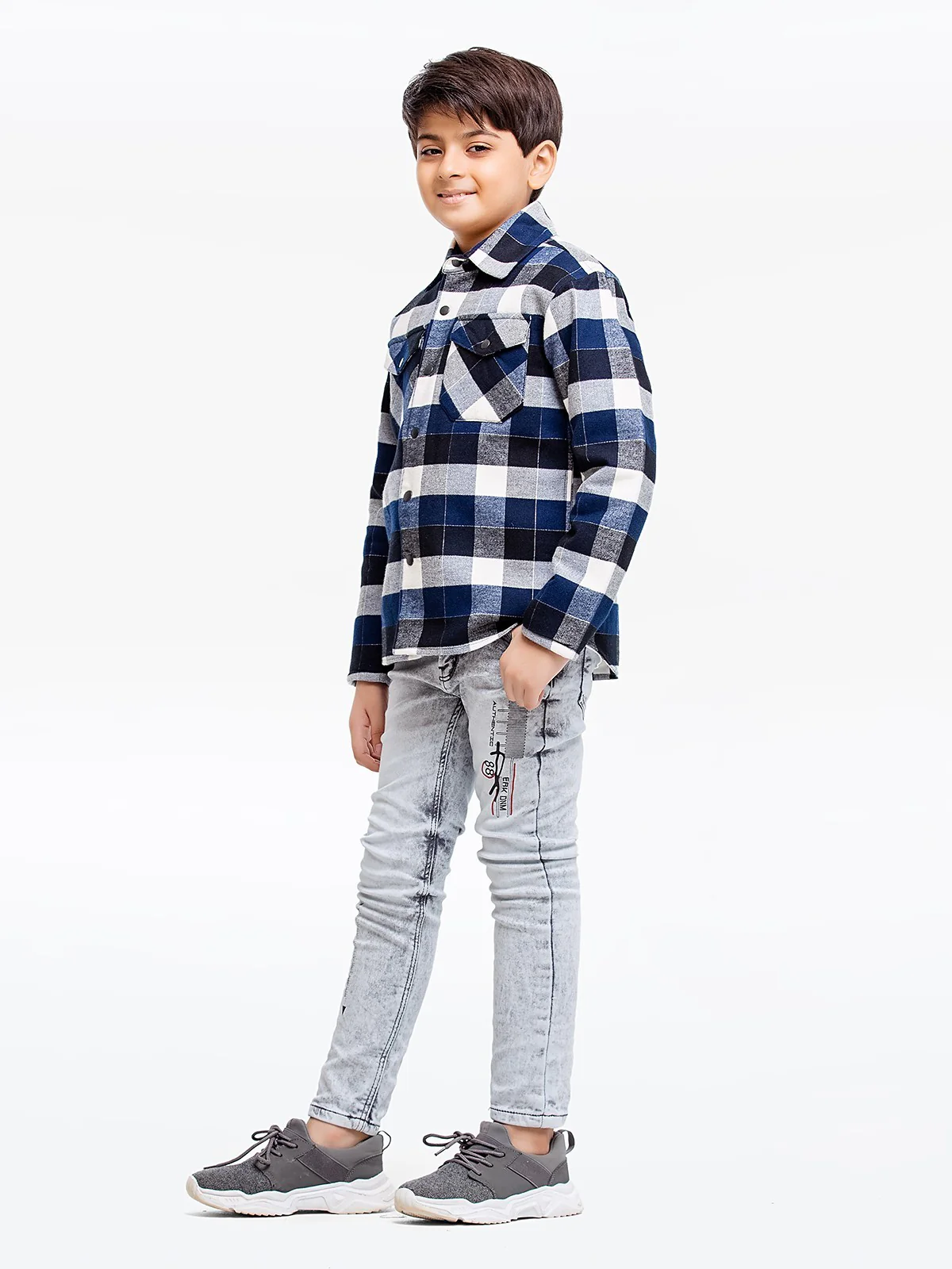 Boy's Navy & White Jacket - EBTJ22-001 - Image 3