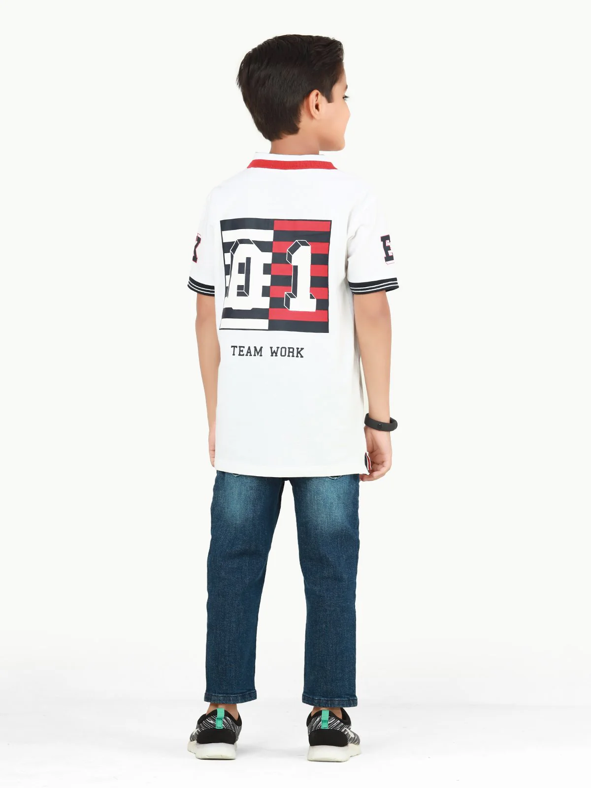 Boy's Navy & White Polo Shirt - EBTPS22-011 - Image 6