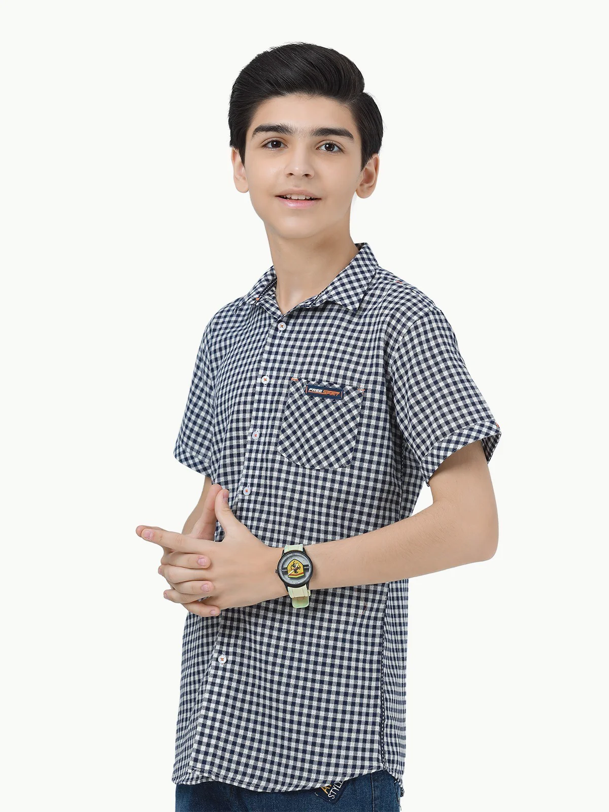 Boy's Navy & White Shirt - EBTS23-27416 - Image 2