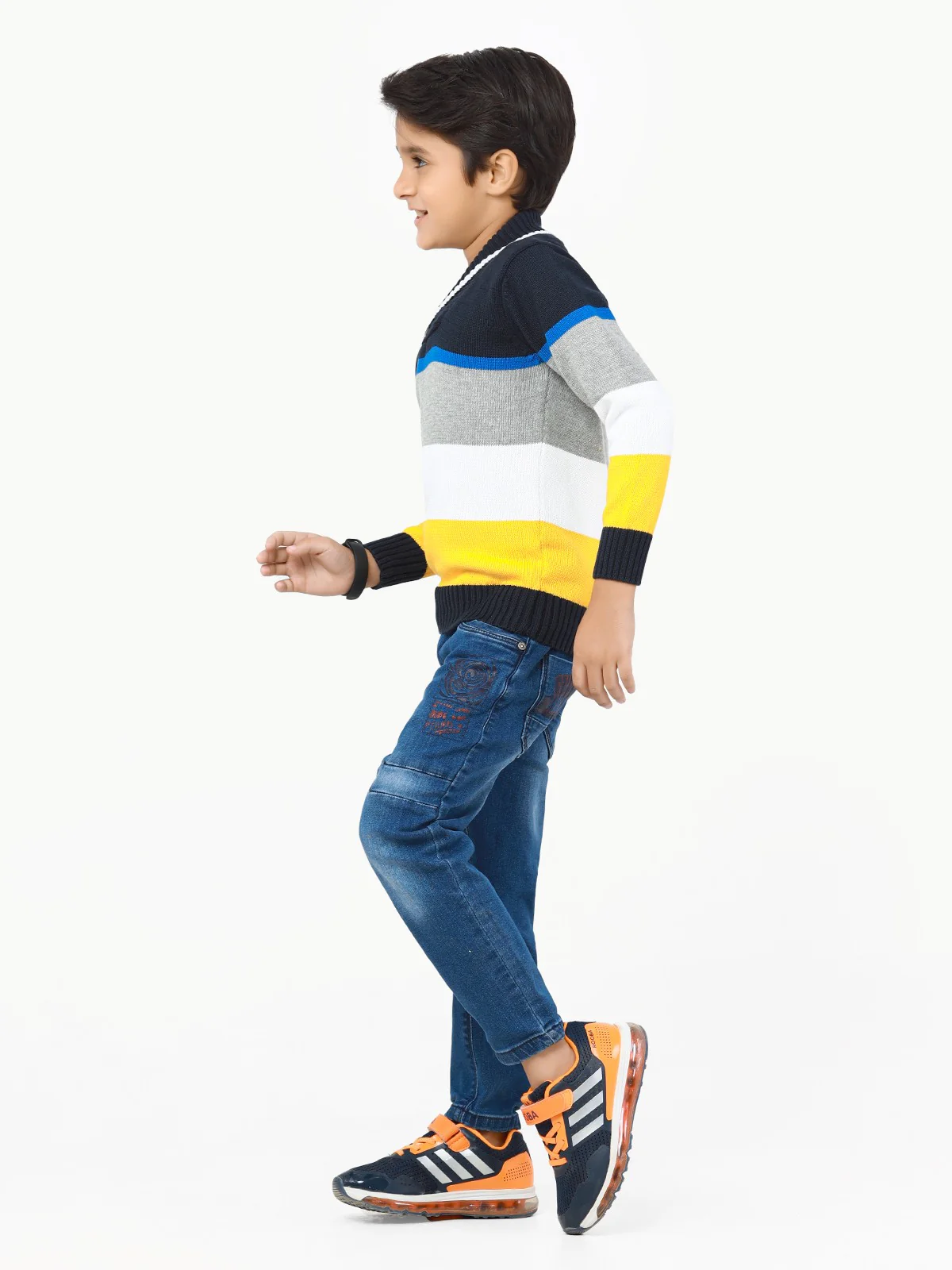 Boy's Navy & Yellow Sweater - EBTSWT22-007 - Image 3