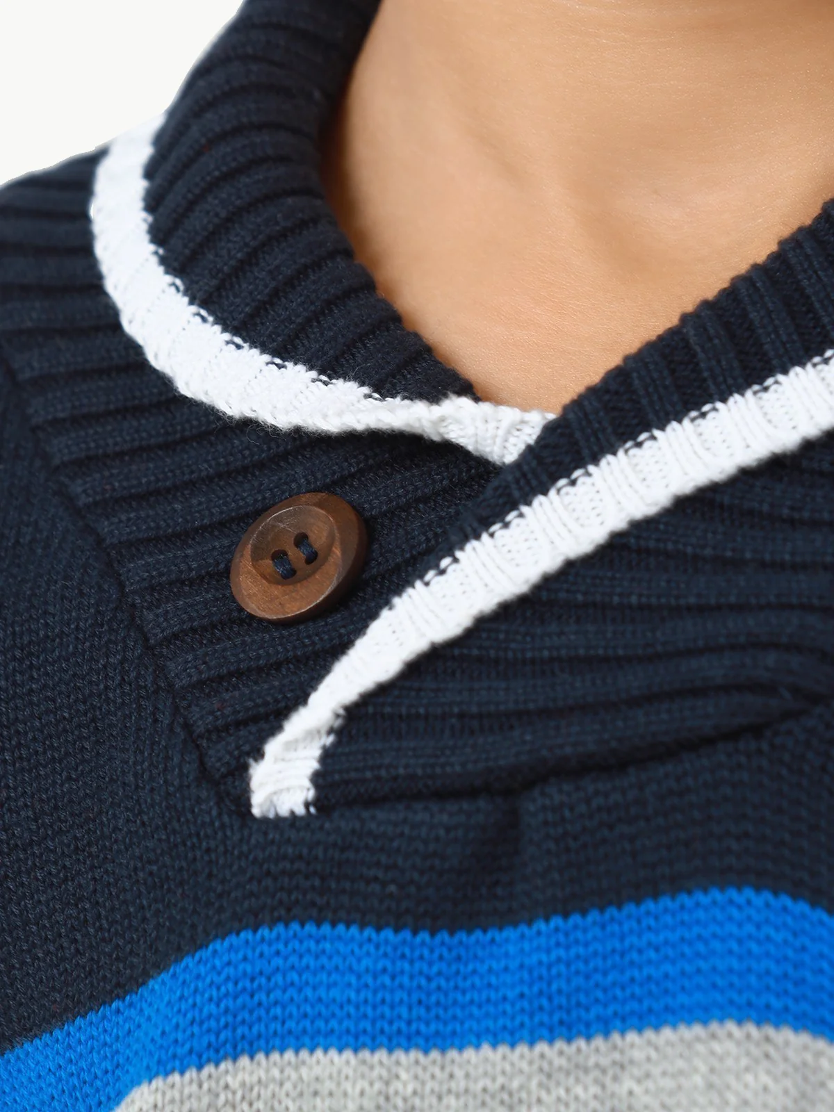 Boy's Navy & Yellow Sweater - EBTSWT22-007 - Image 5