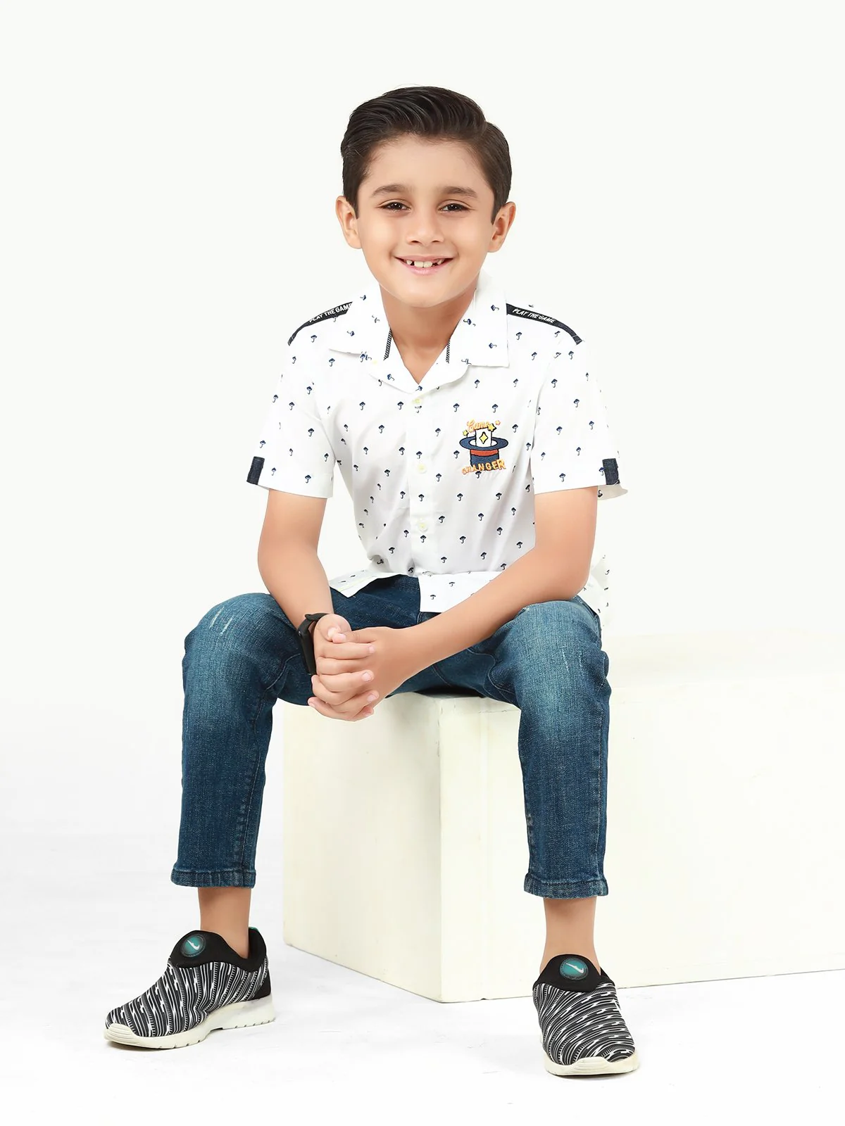 Boy's Off White Shirt - EBTS22-27410 - Image 2
